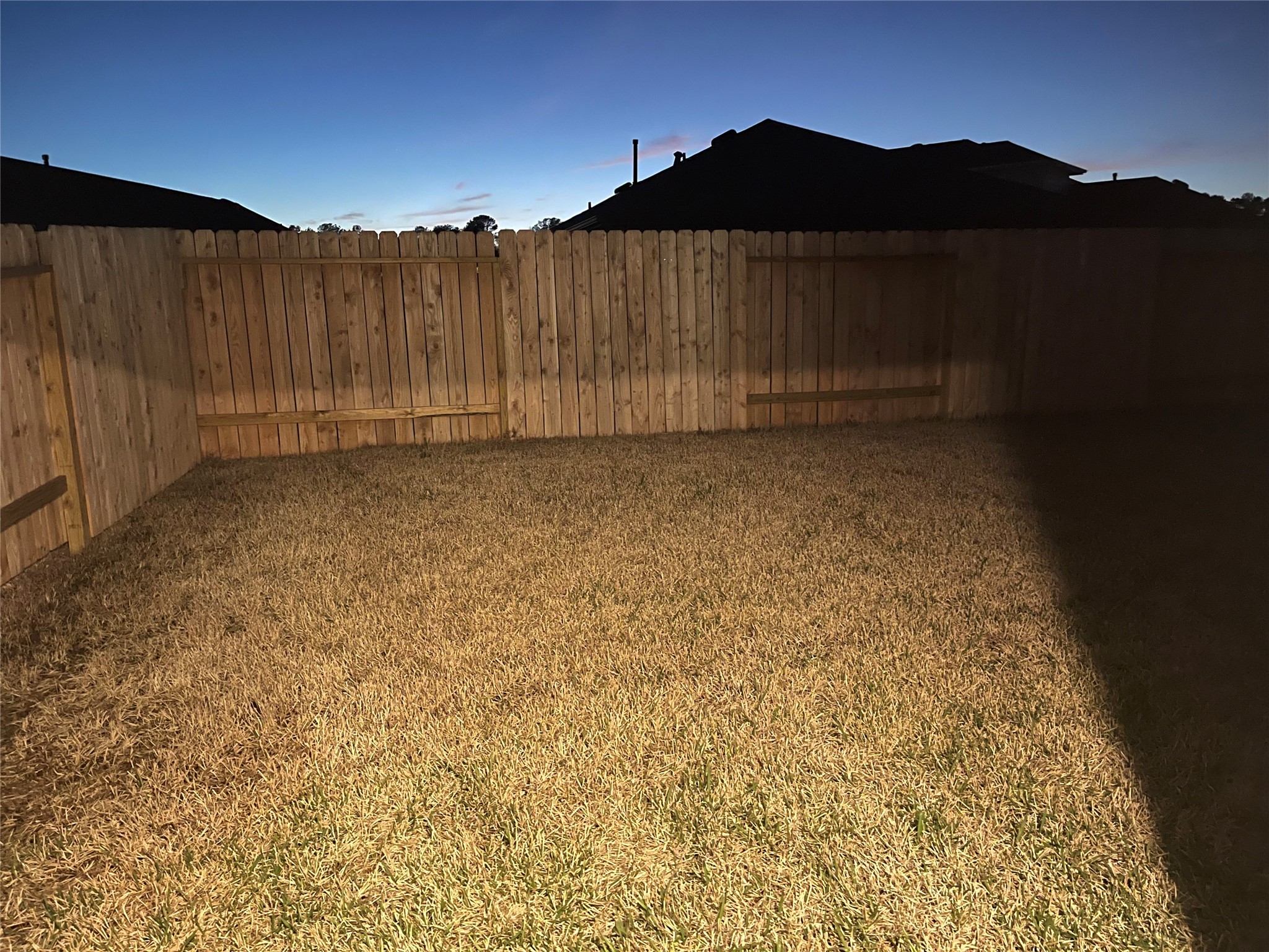 Backyard fenced