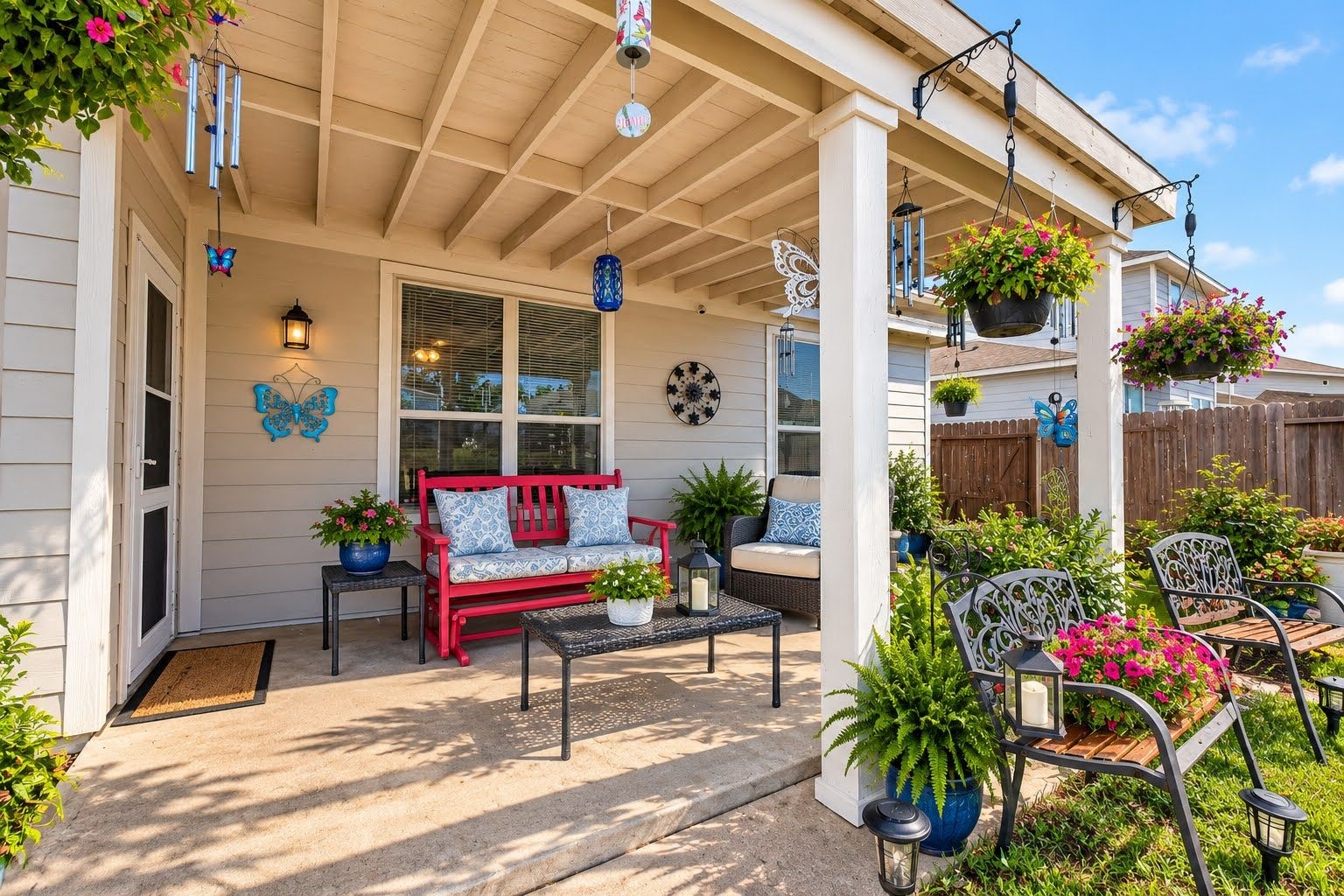 Large covered back patio Large covered back patio