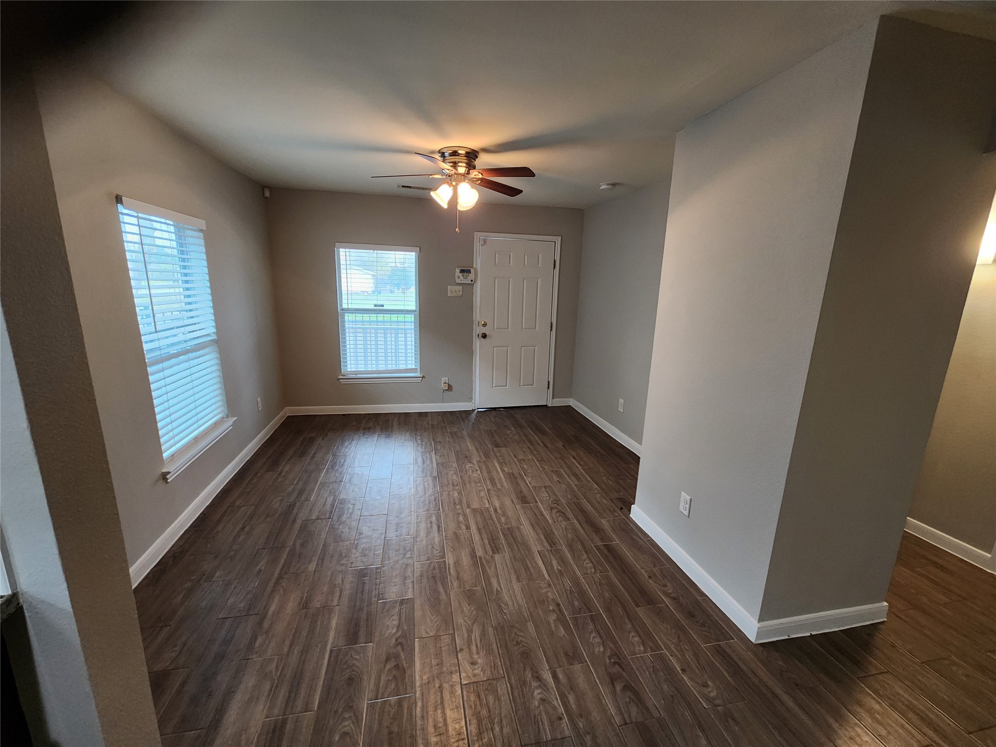 Looking from kitchen into living