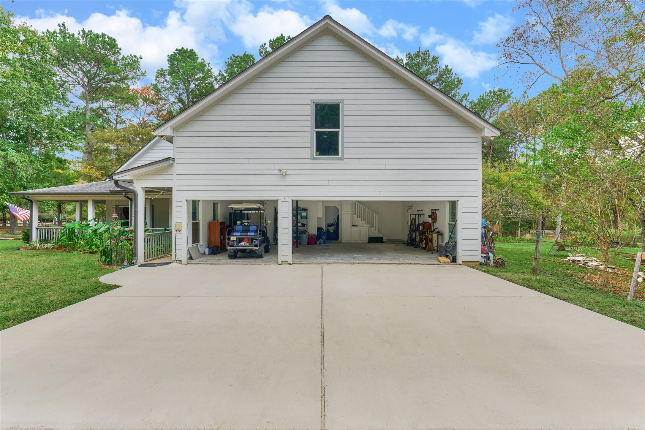 Full concrete pad for plenty of parking space.