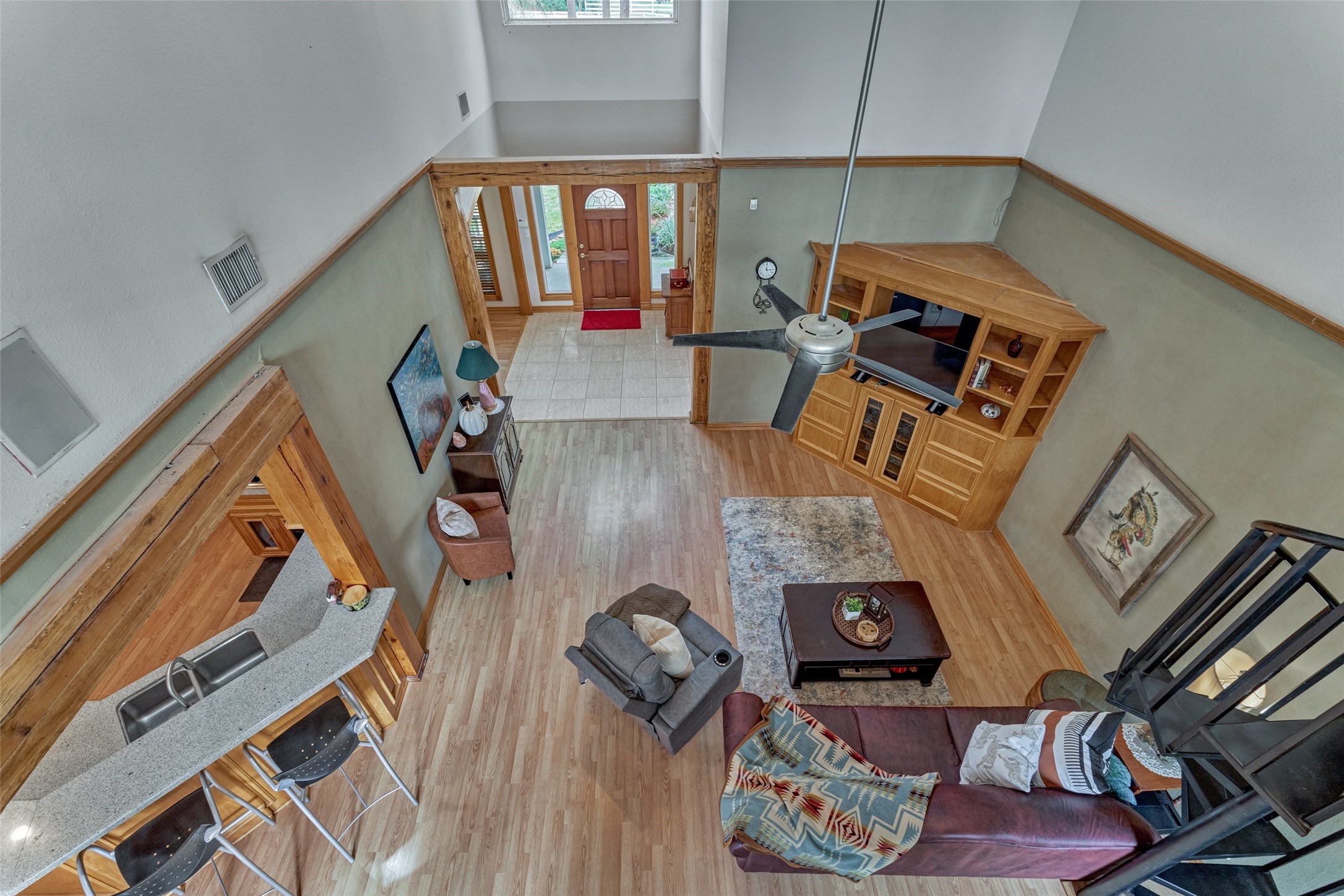 View from the upstairs landing.