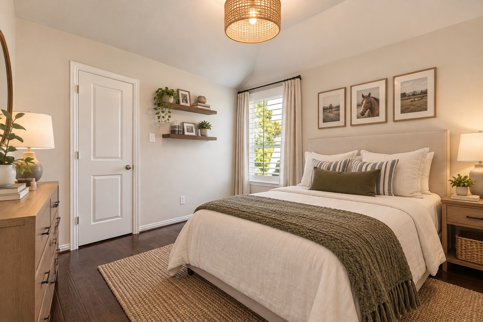 The upstairs secondary bedroom offers a comfortable, versatile space.