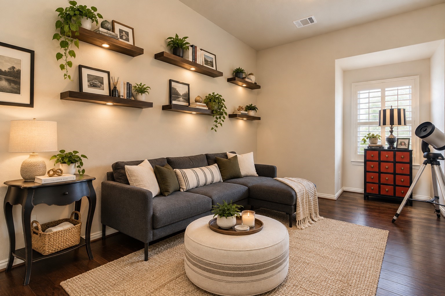 An additional office or sitting area is conveniently located just off the open game room, offering a versatile space for working from home, studying, or creating a cozy retreat.