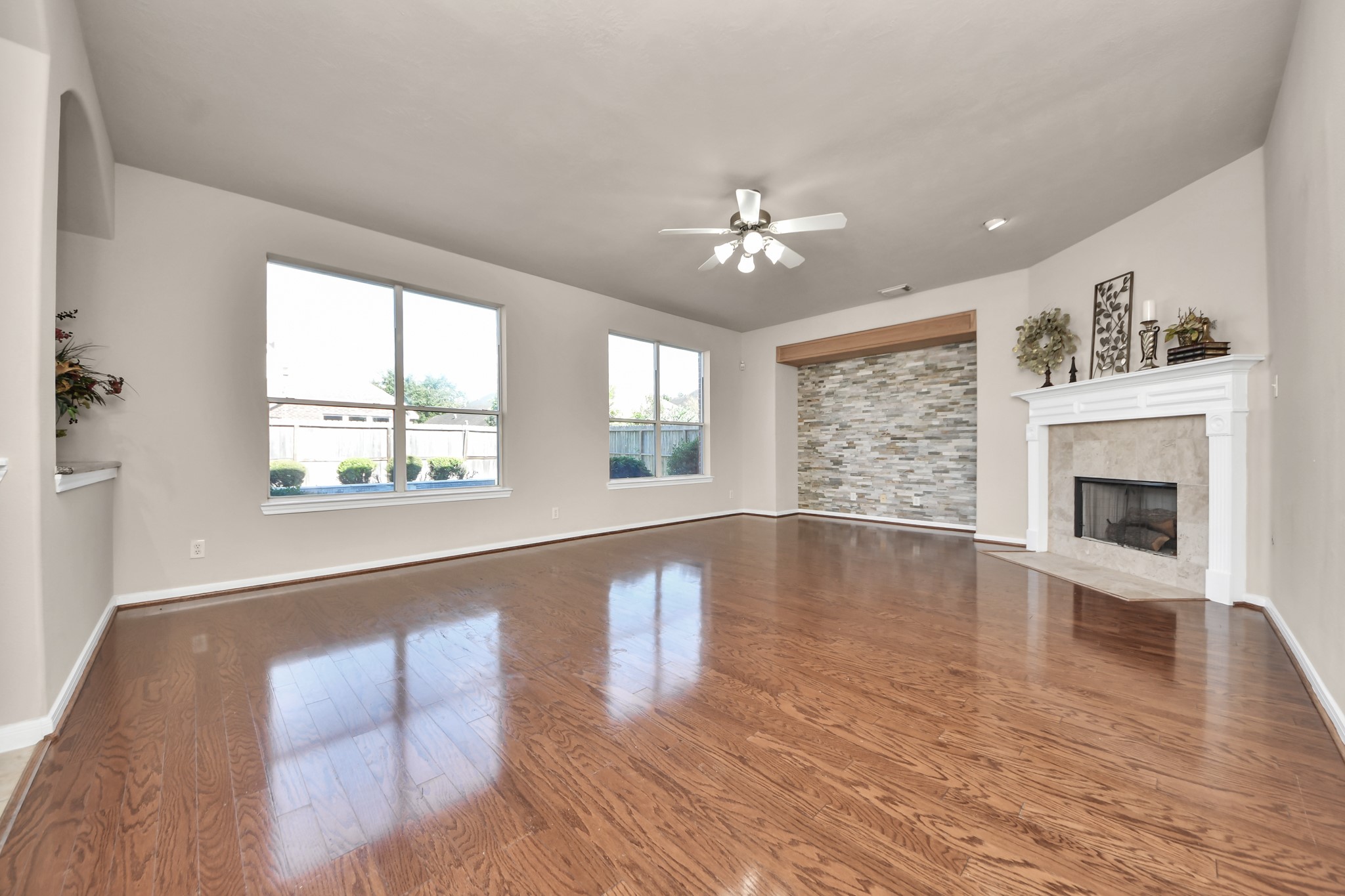 Breathtaking view of the sparkling pool seen from the comfort of your living area!
