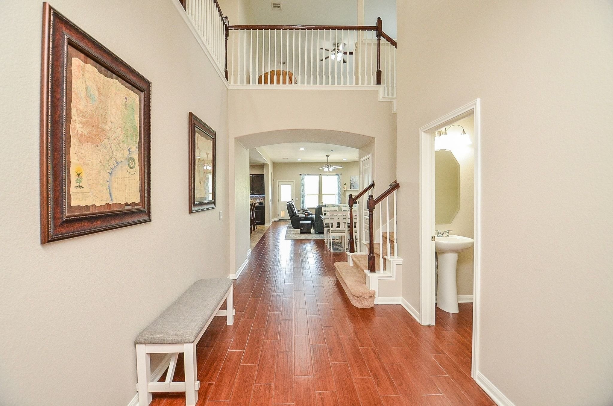 As you walk in, you will notice the wood-look tile and luxurious balconies.