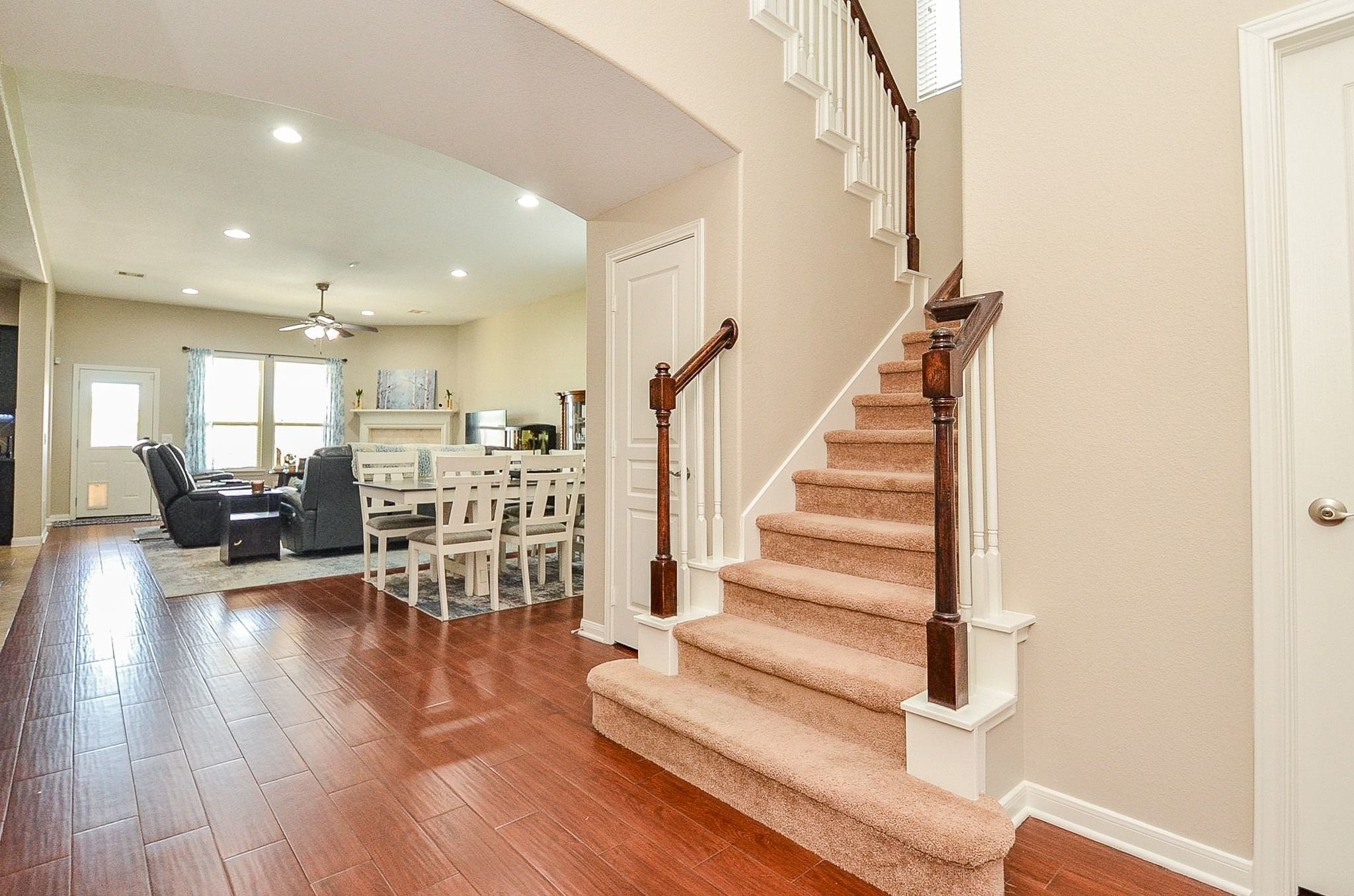 Stairway leading to the second floor.