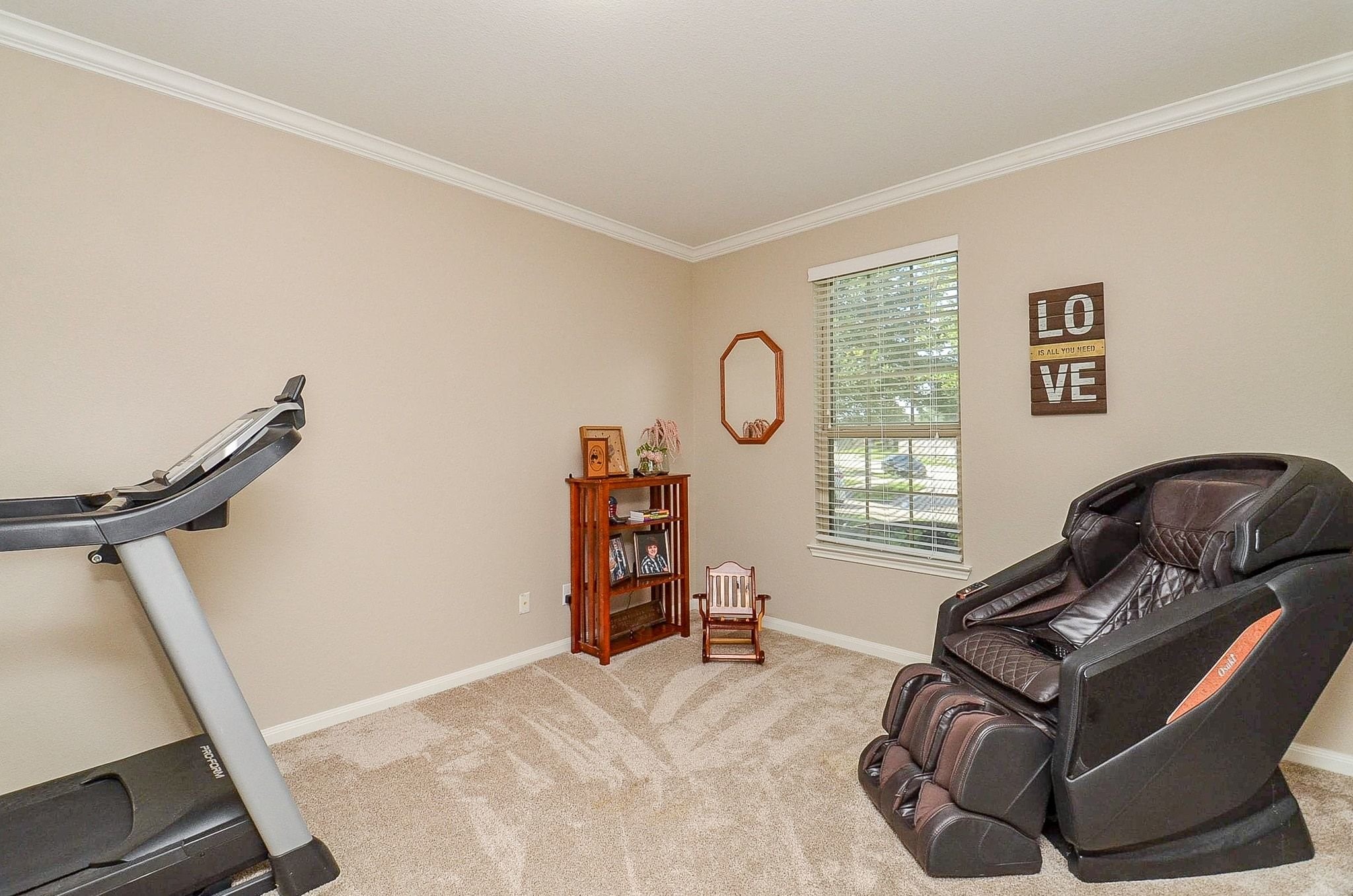 The study that could be converted into a second primary downstairs is towards the front of the house.