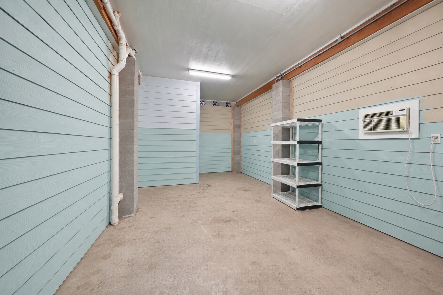 Storage Room on Ground Level with a window AC unit