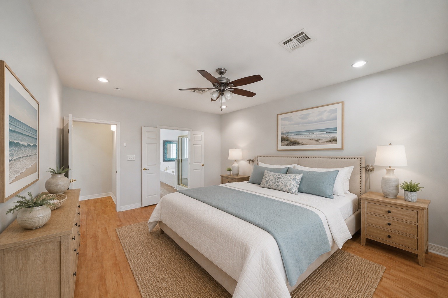 Primary Bedroom - view 1 - virtually staged
