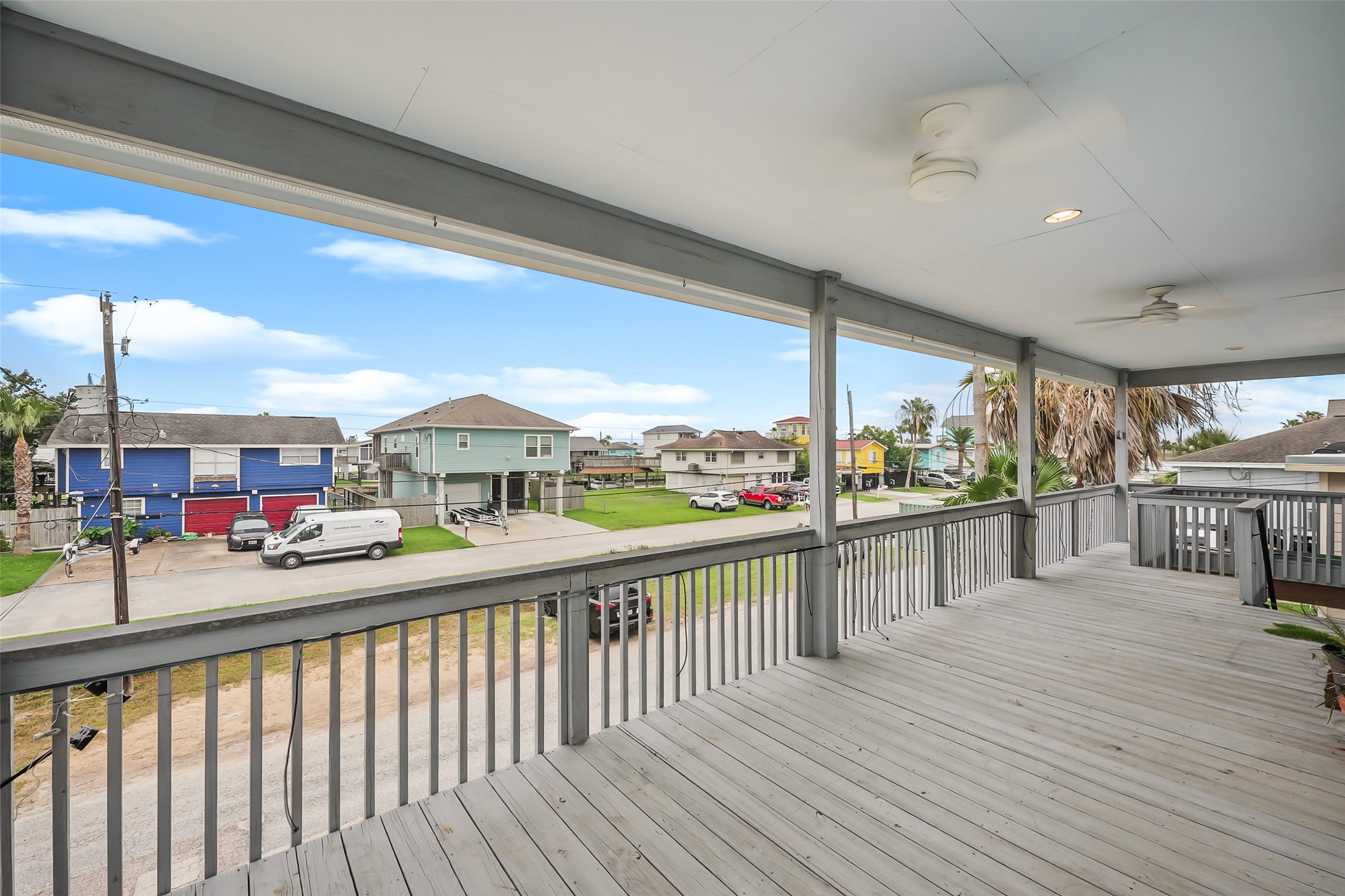 This deep covered 'Back' Patio faces the street, this is a good spot for early morning risers who want to catch the sunrise!