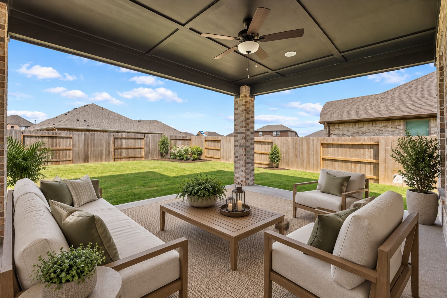 Covered back patio