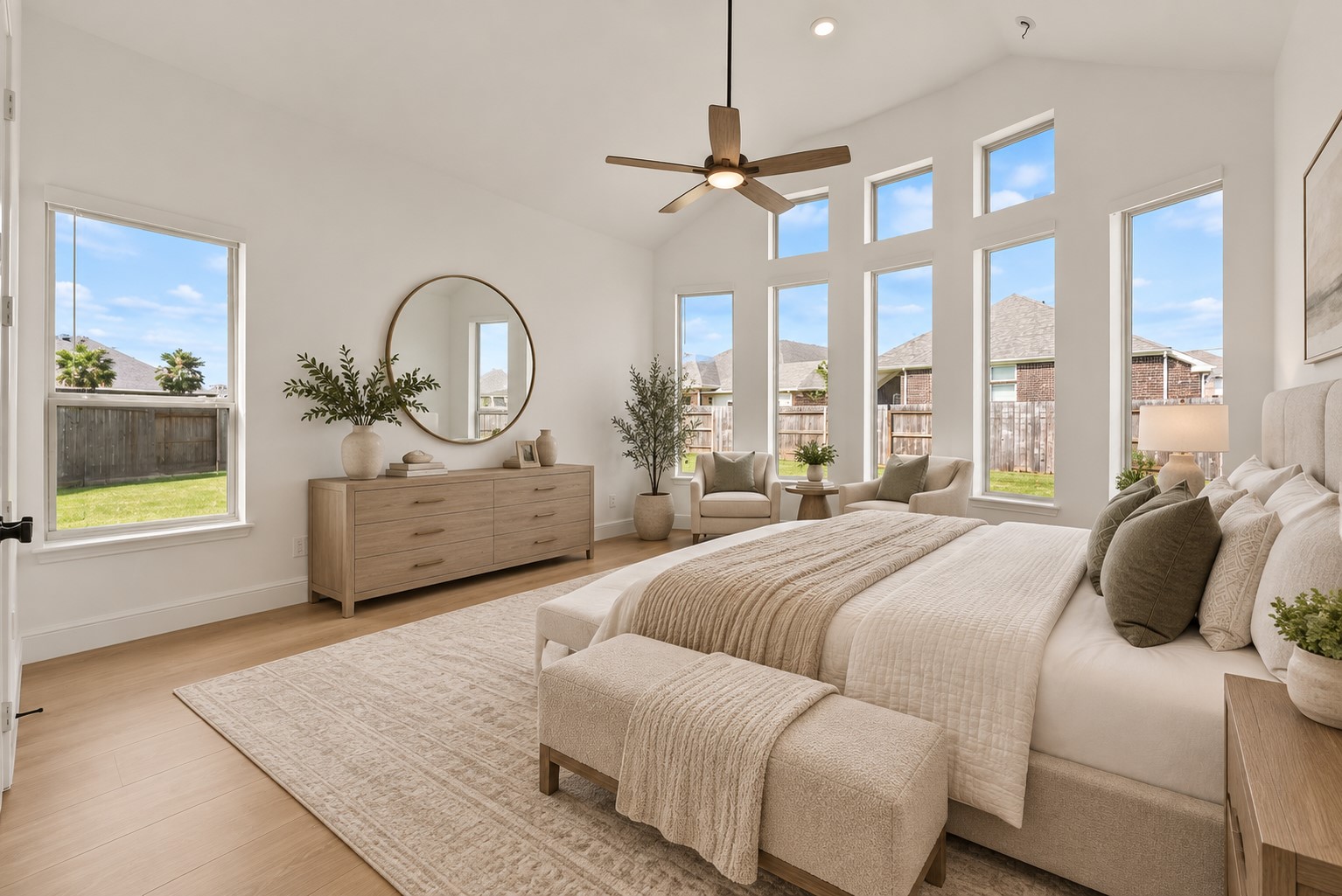 Primary Suite with an abundance of natural light