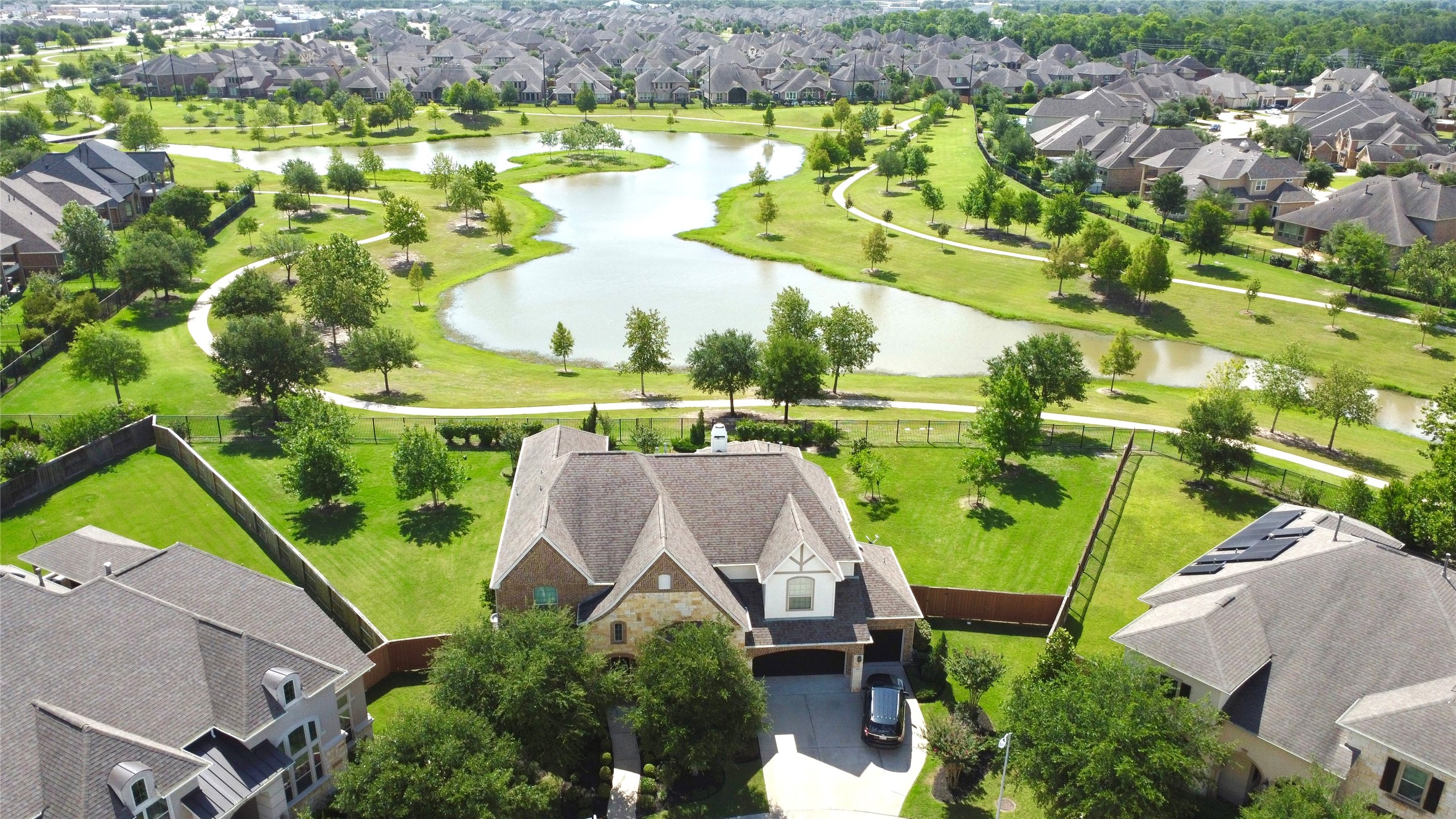 Aerial view of the incredible lot with the best views in Richmond.