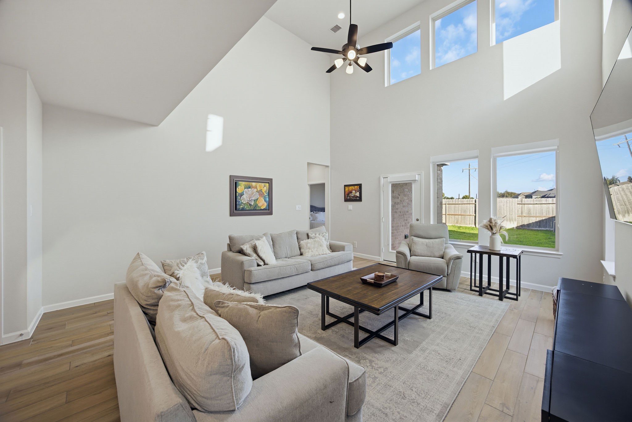 High ceilings and natural light everywhere