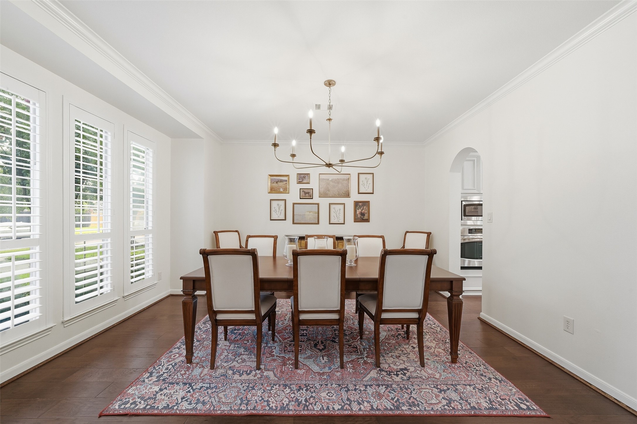 Enjoy holiday gatherings in the formal dining room.