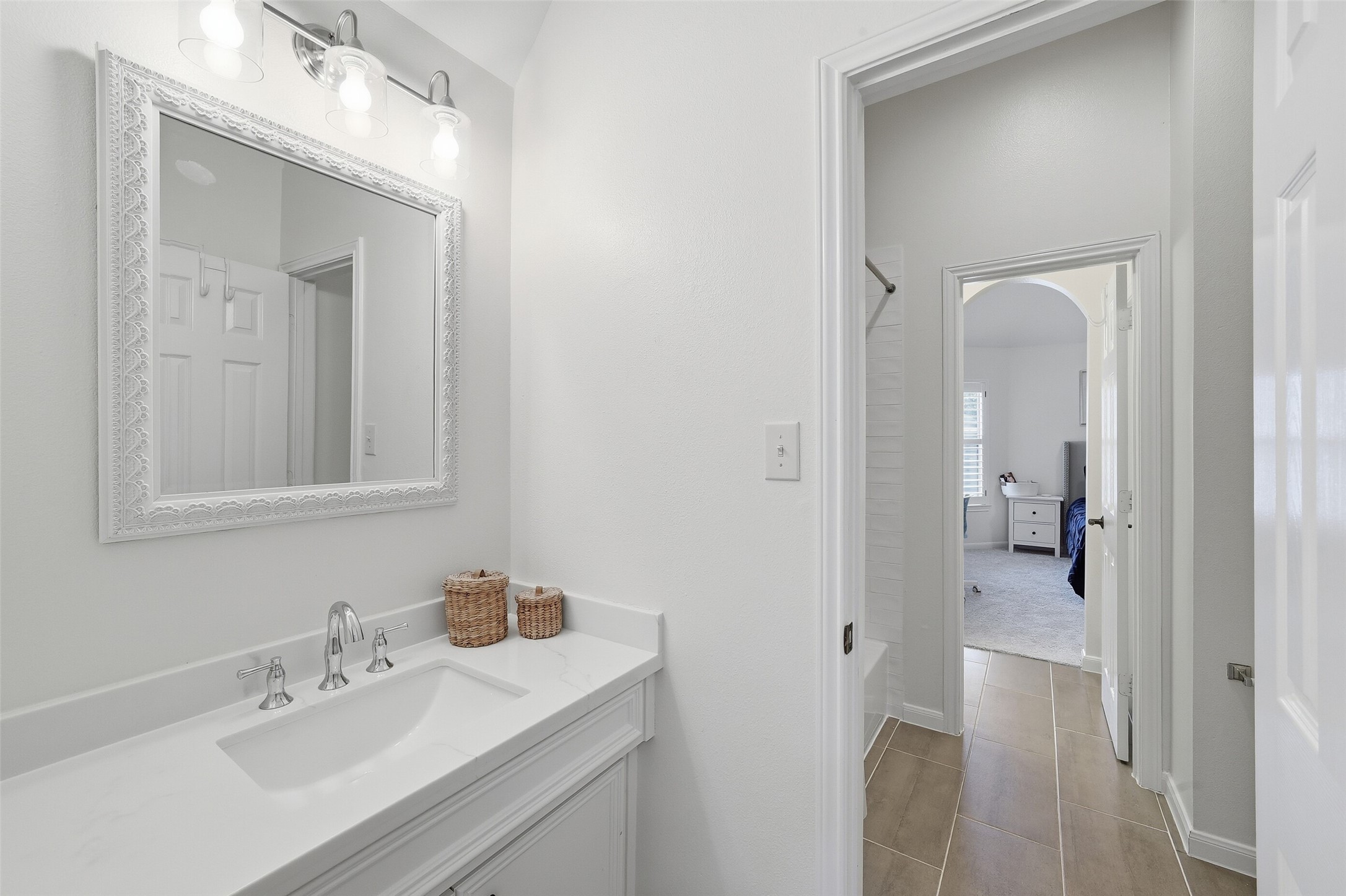 Each bedroom has it's own sink/vanity and walk-in closet.