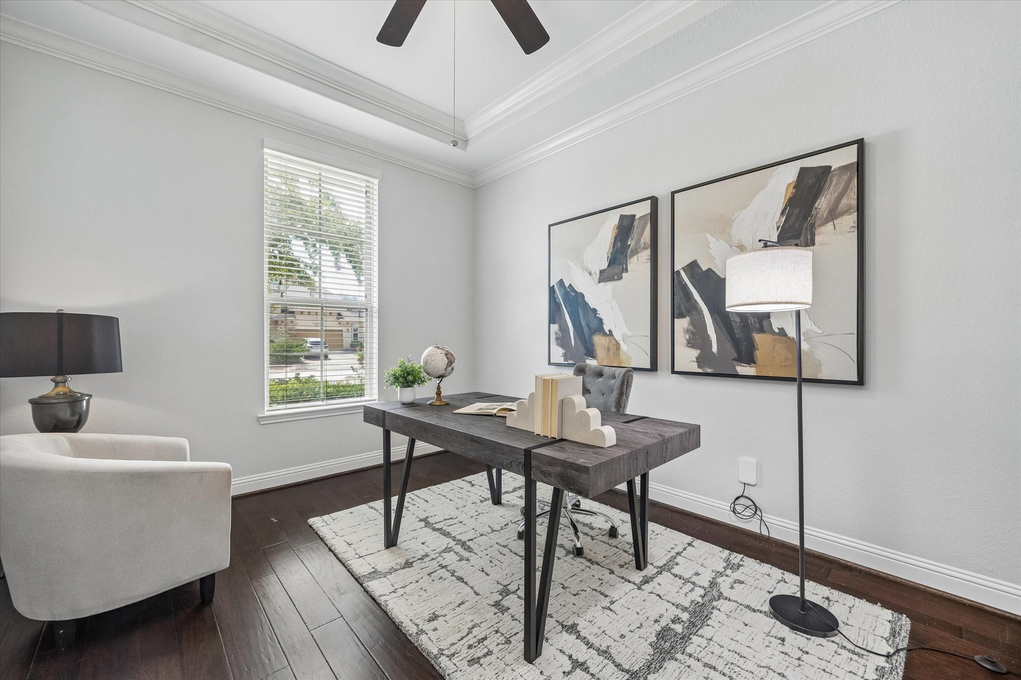 Bright study/home office with abundant natural light, perfect for working from home Bright study/home office with abundant natural light, perfect for working from home