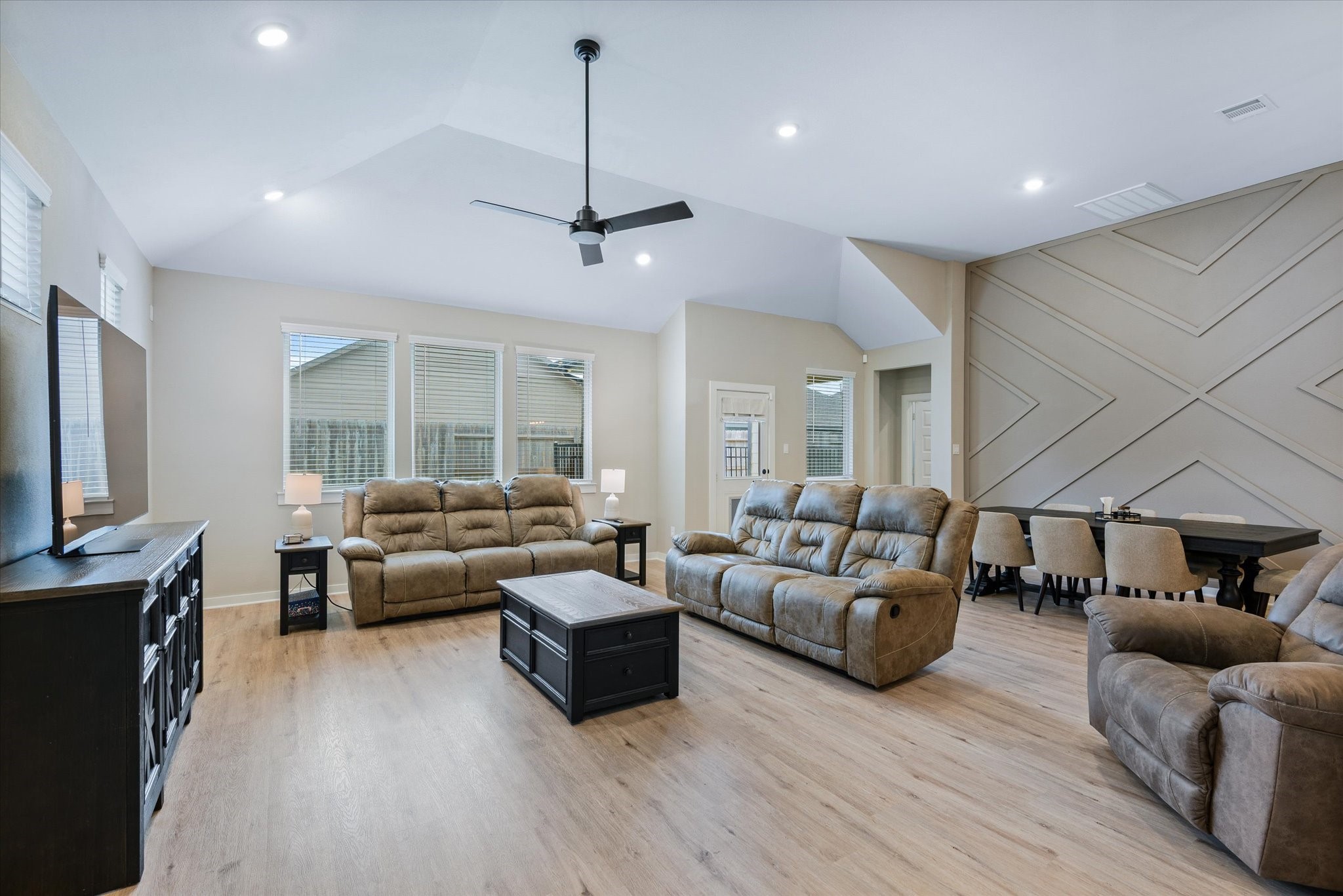 Open floor plan living room
