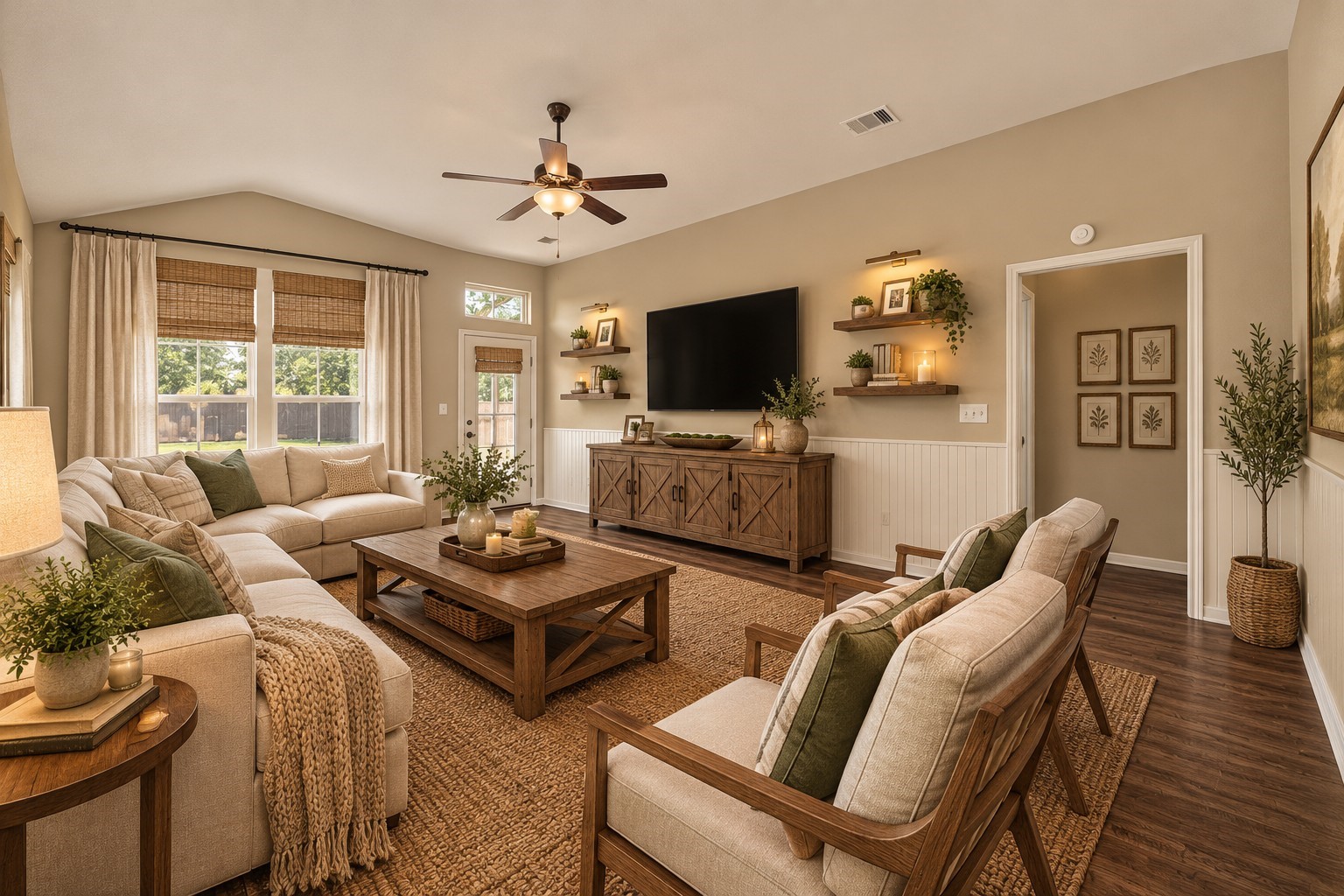 Virtually staged for your decorating imagination