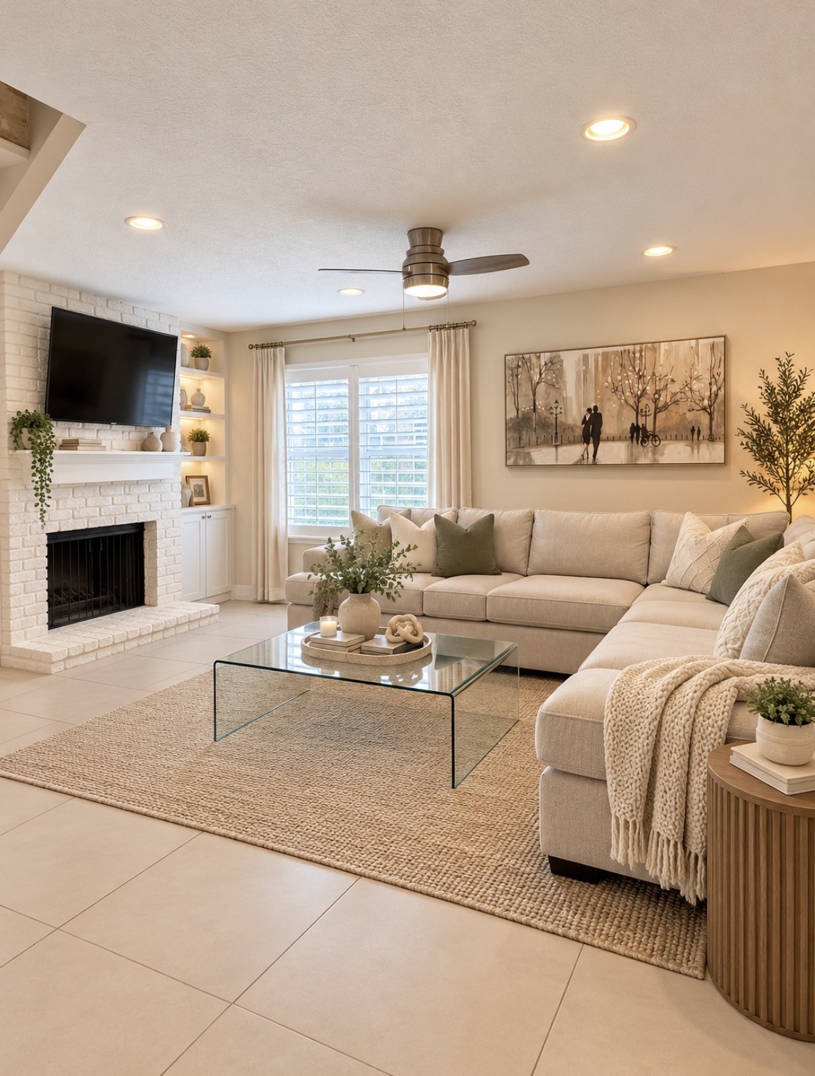 Virtually staged living room Virtually staged living room