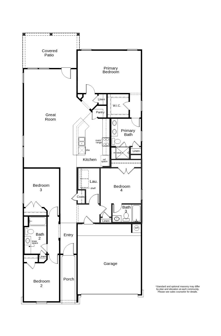 This floor plan features 4 bedrooms, 2 full baths, and over 1,800 square feet of living space. This floor plan features 4 bedrooms, 2 full baths, and over 1,800 square feet of living space.