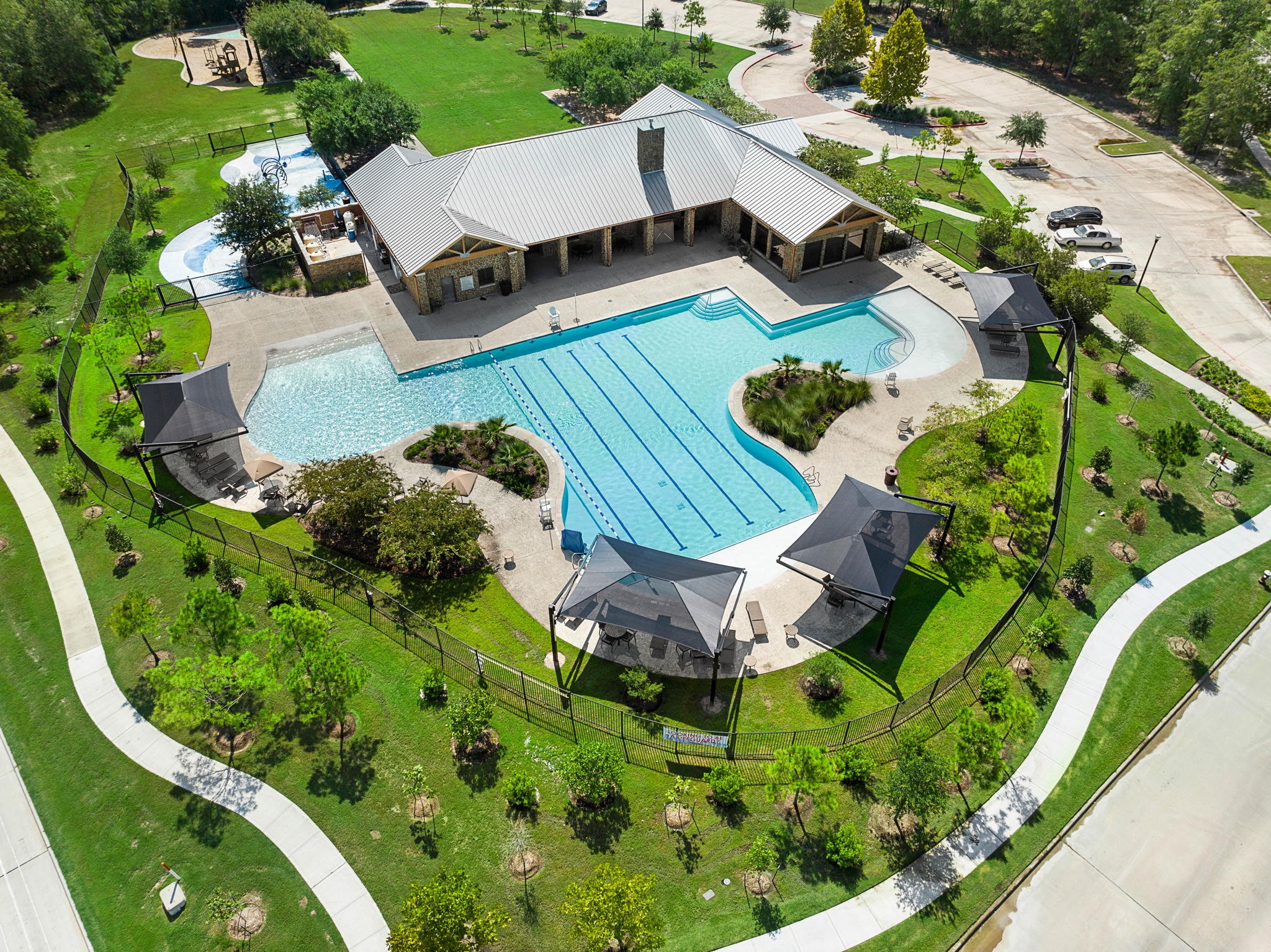 Community amenity center features a party room and a gym.