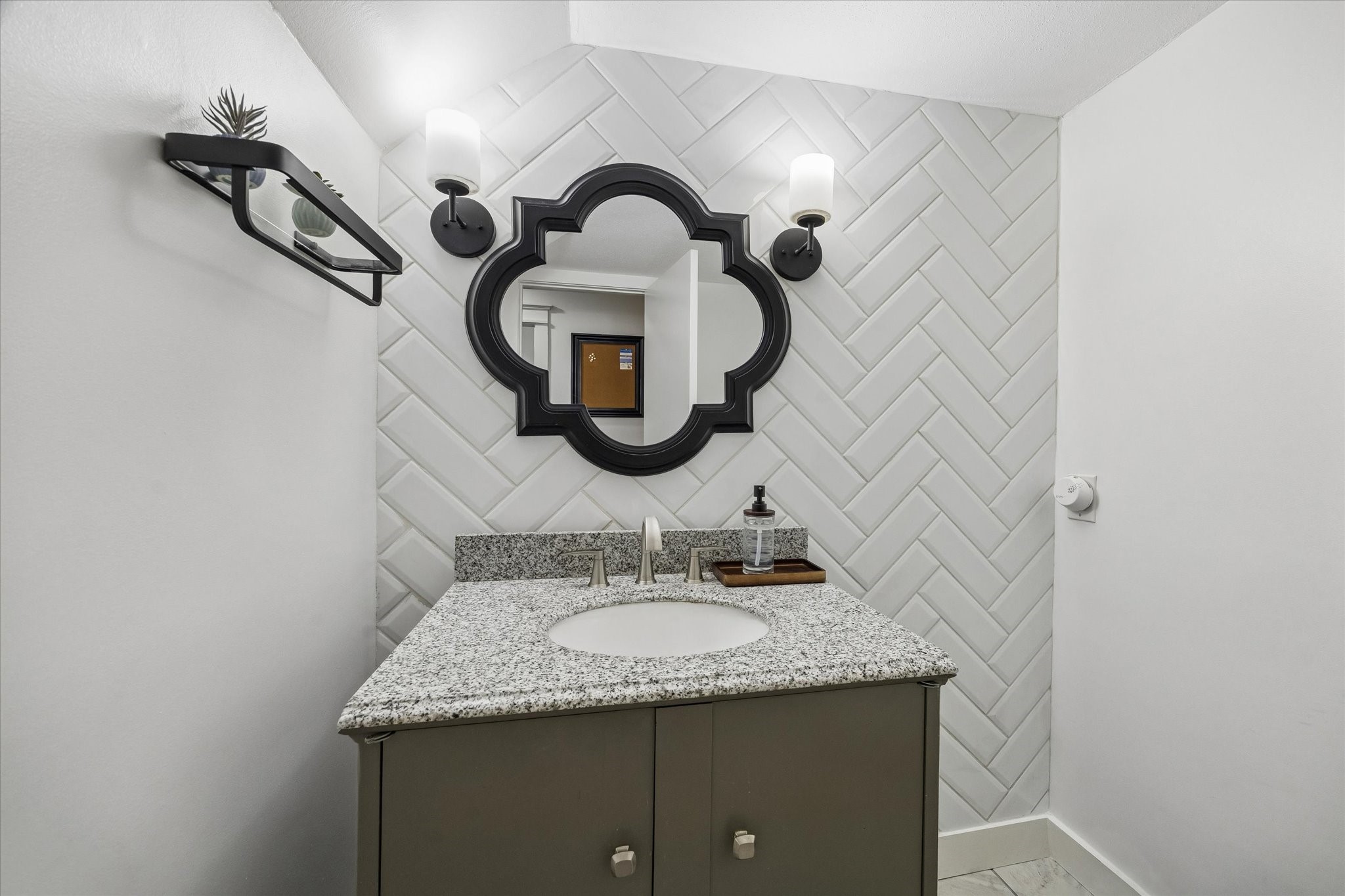First floor half bath.
