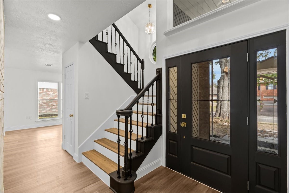 Front overlooking finished stairs