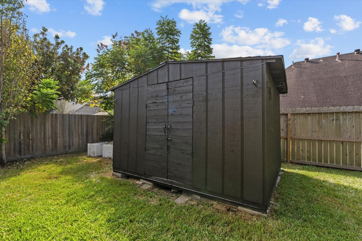 Shed in the backyard