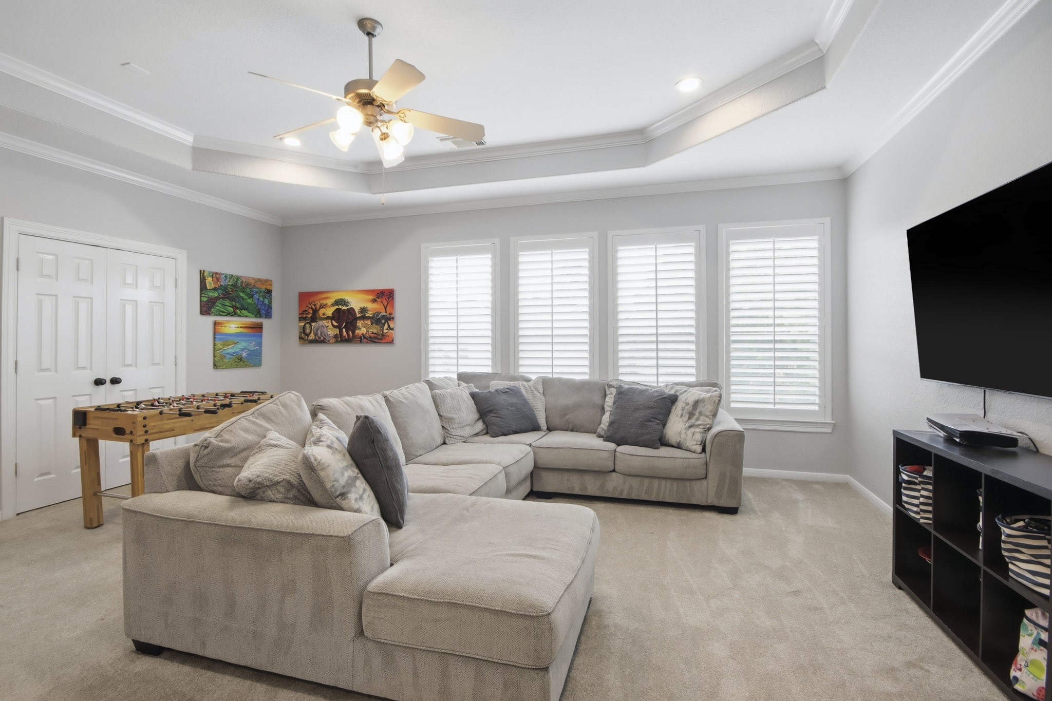 upstairs game room.