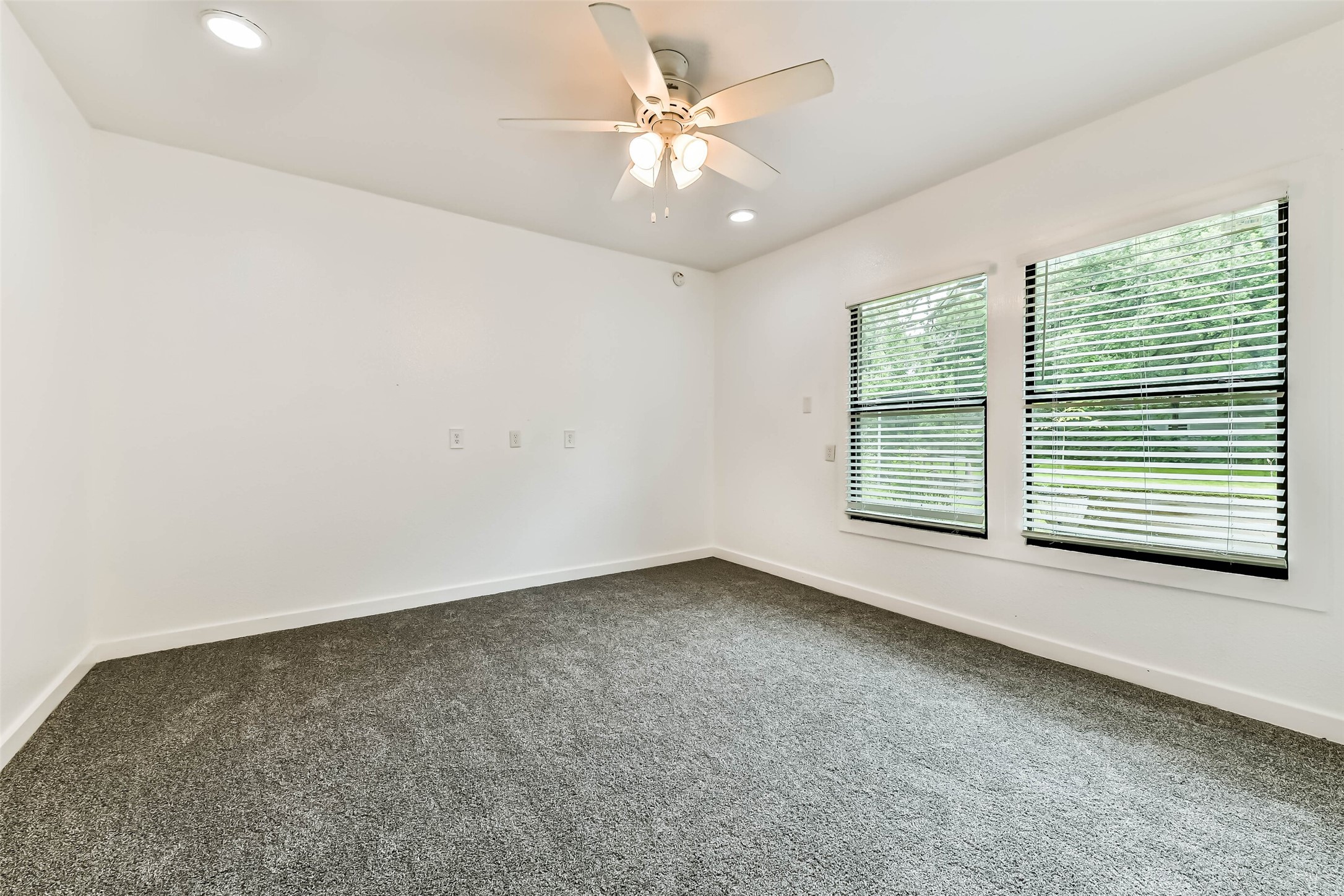 First bedroom in garage conversion, view 1