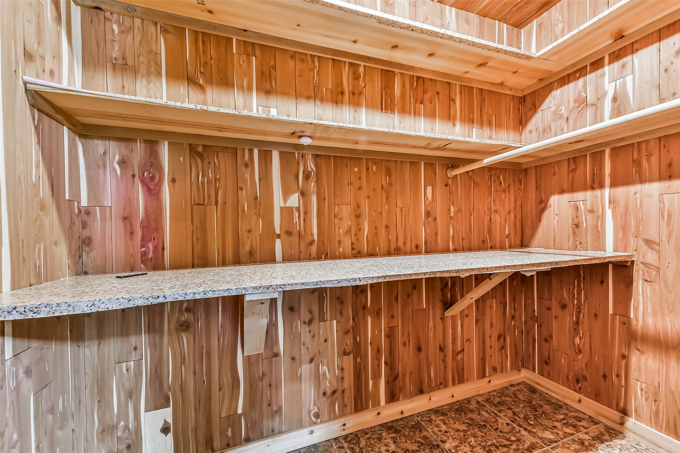 Closet of 3rd secondary bedroom has a cedar walls