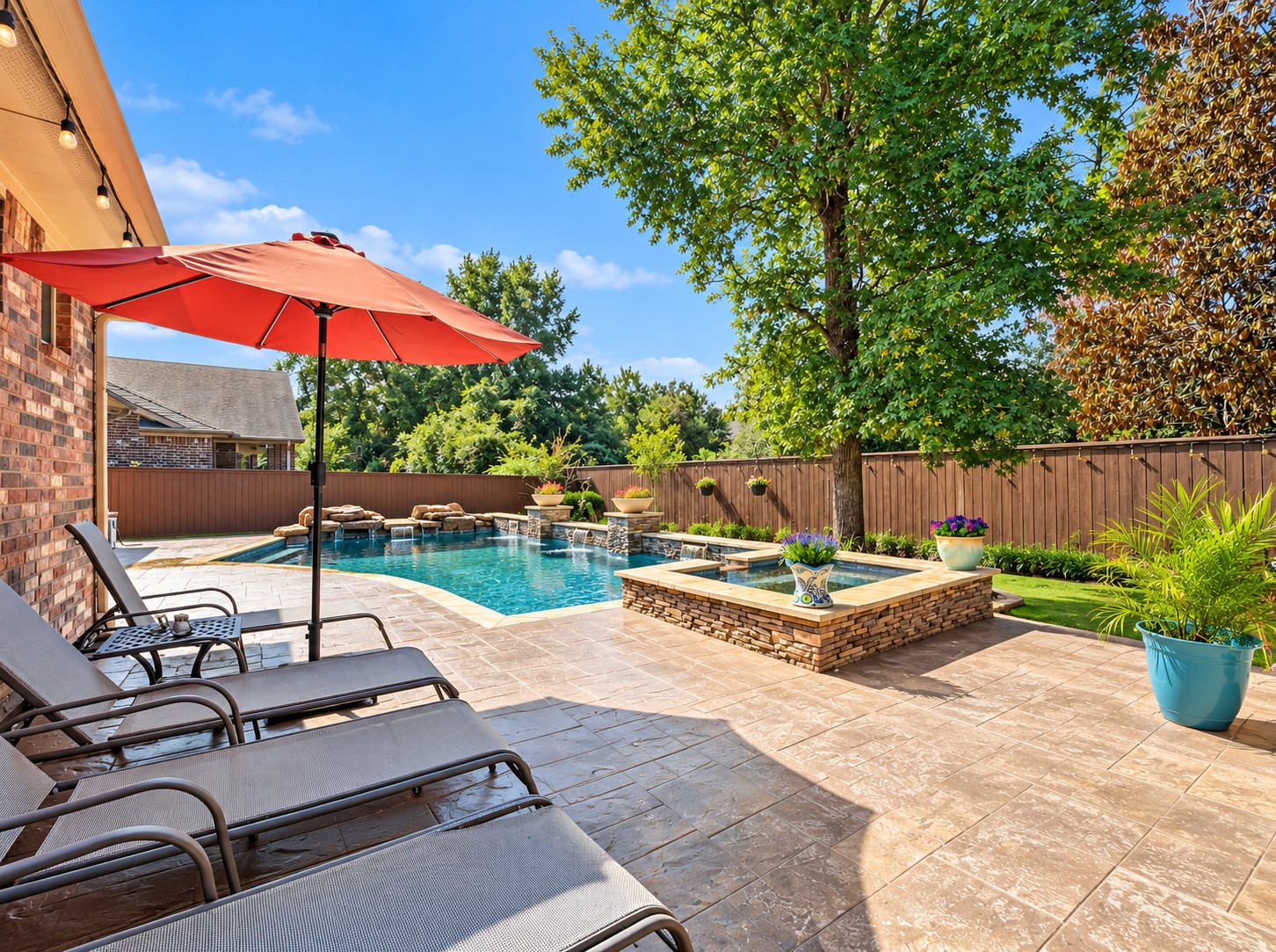 Imagine ending the day with a soak in the spa, enjoying the fresh air and the comfort of your own backyard retreat.