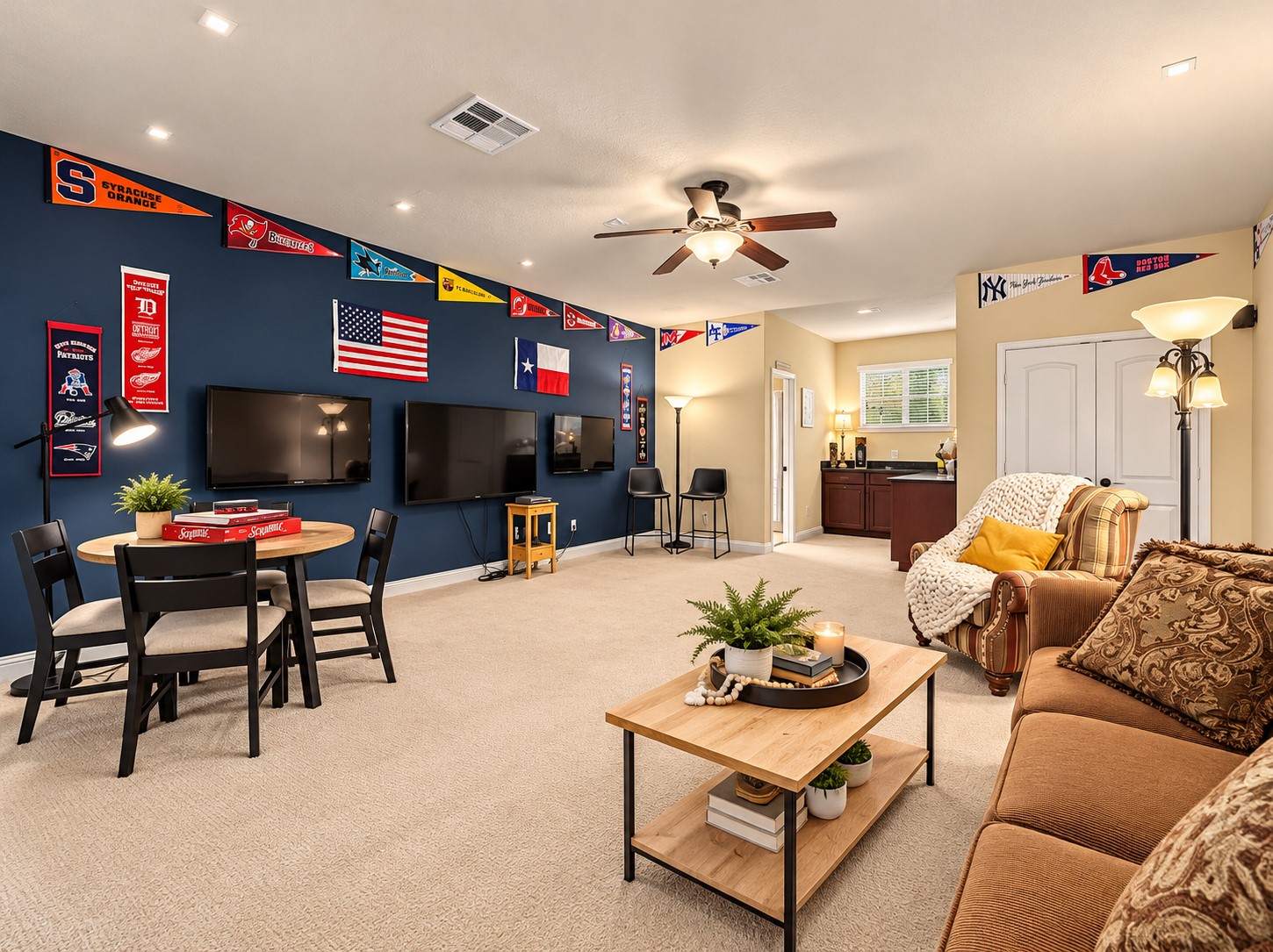 Create your own entertainment zone where everyone can relax, enjoy favorite shows, or gather for game night.