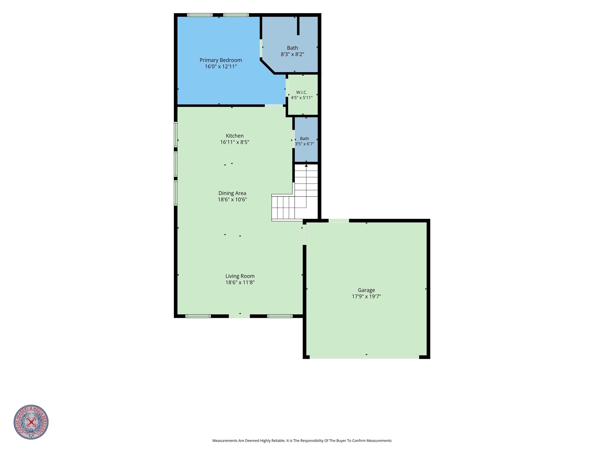 Floor plan downstairs.