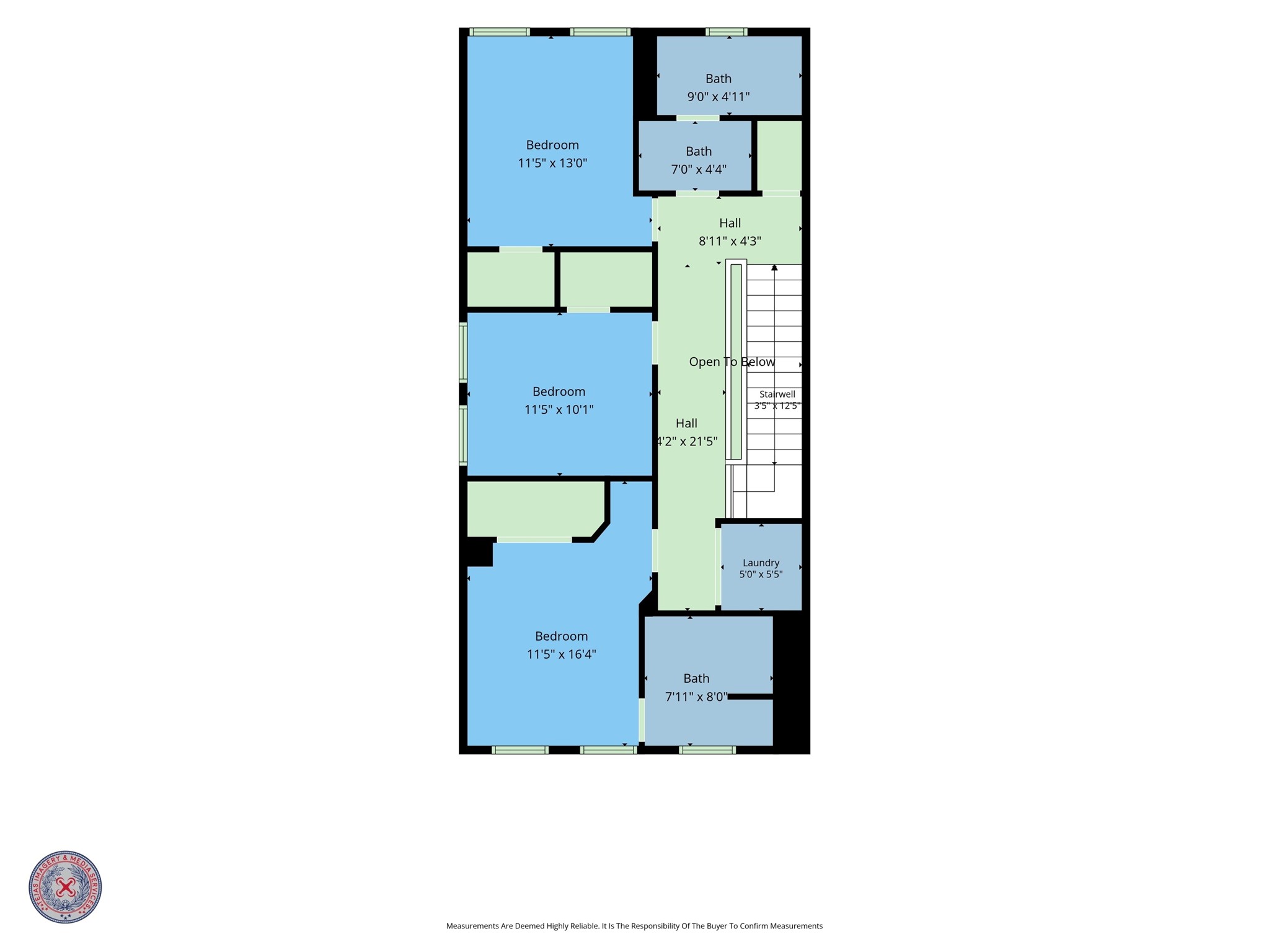 Floor plan upstairs.