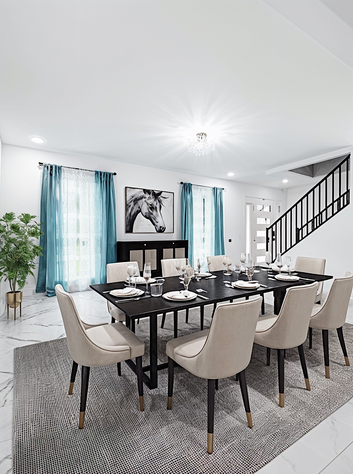 Your dining room could look like this! Imagine entertaining and special occasions in a stunning dining room setting.