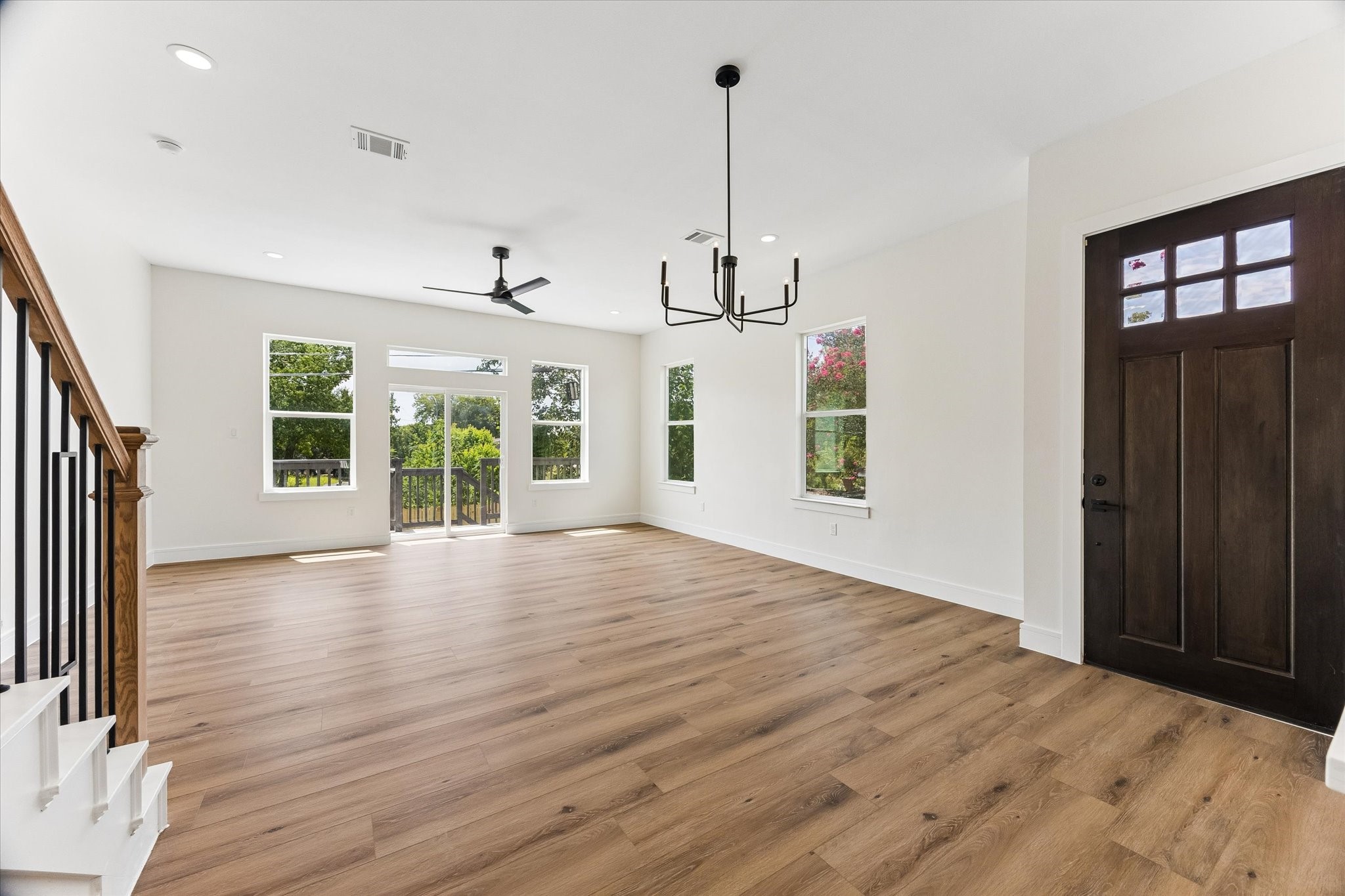 Large living room/dining combo. Large living room/dining combo.