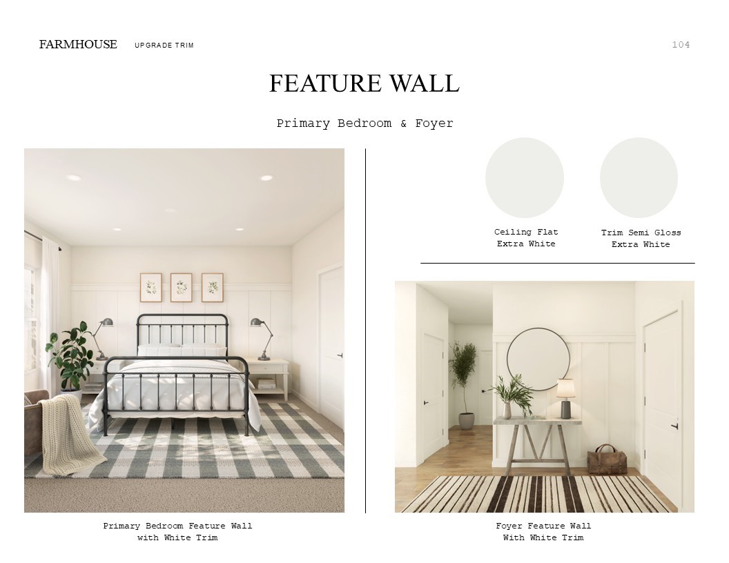 Farmhouse Look Palette 1: Trim Selection Sheet (*Artist rendering used for illustration purposes only.)