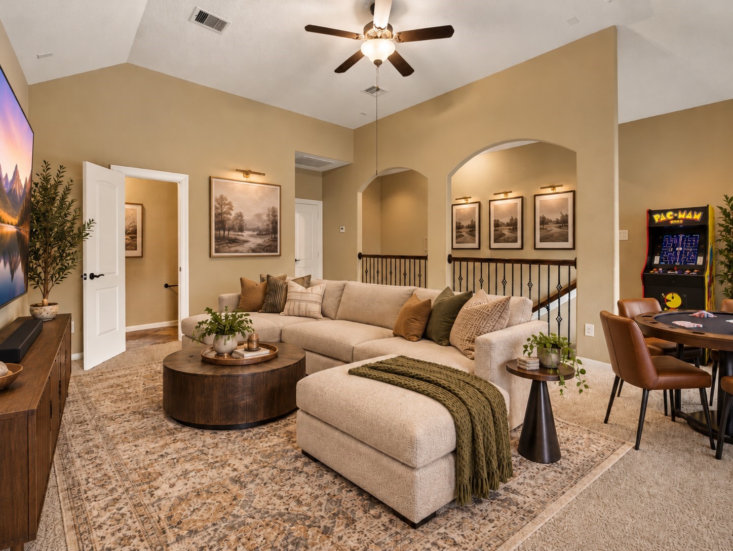 Bright and inviting upstairs bonus room featuring multiple windows and plenty of space to create the perfect entertainment area. (Virtually Staged)