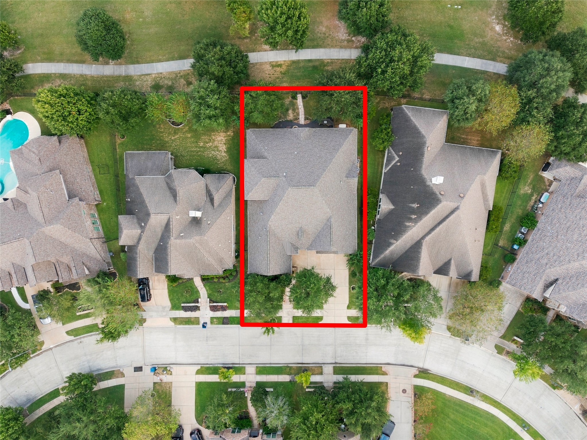 Property line view of this spectacular home.