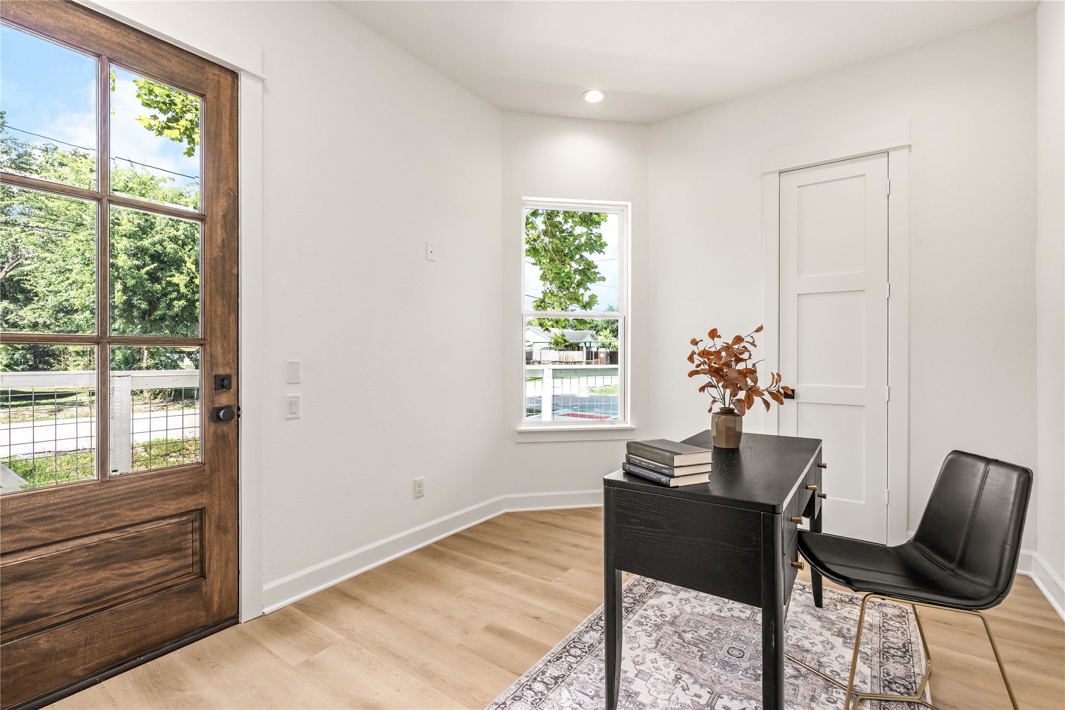 First-floor bedroom  a floor plan decision most Houston new construction won't make