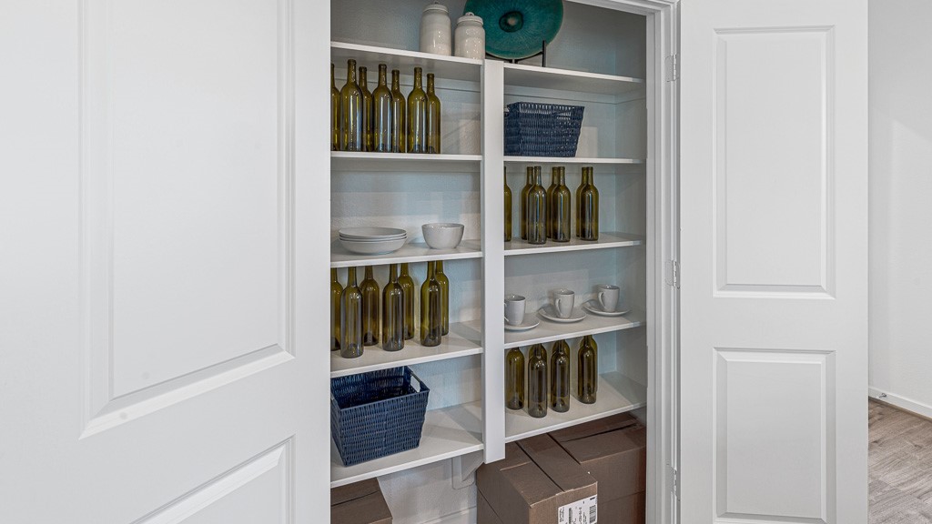 Convenient storage closet is a great benefit.