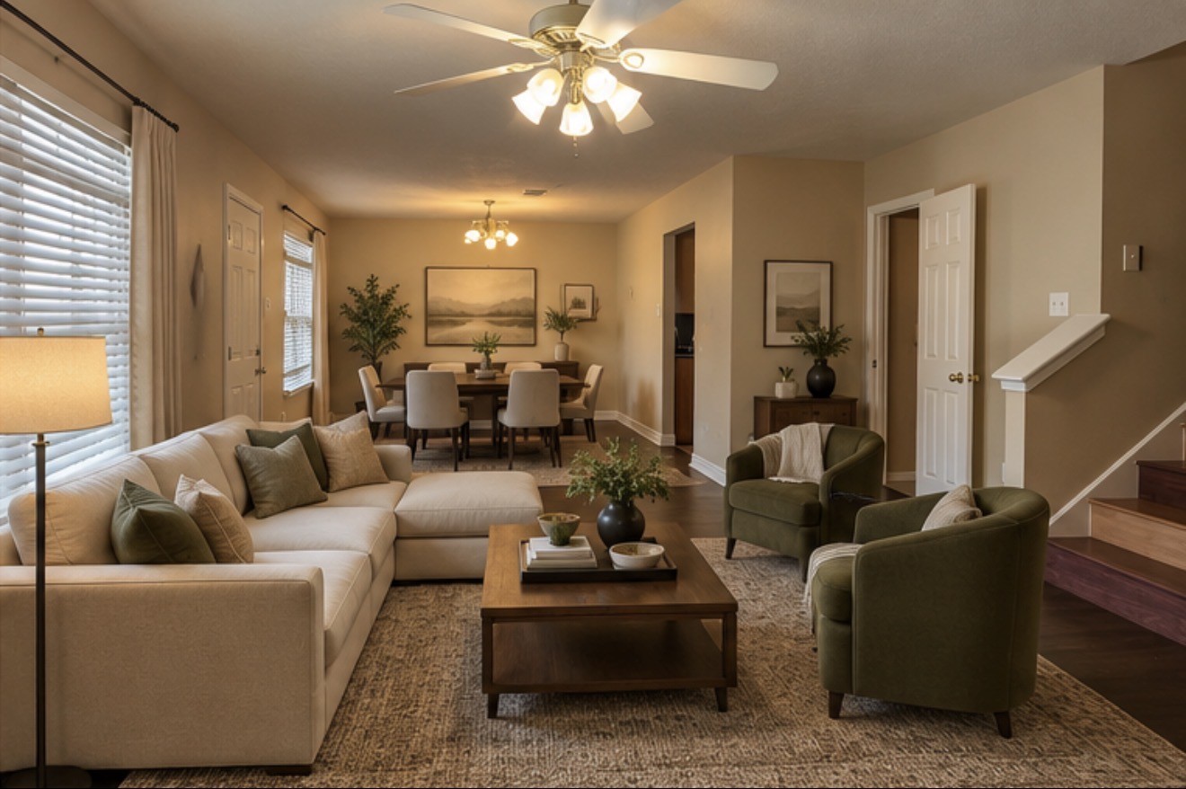 Virtually stagged Living area
