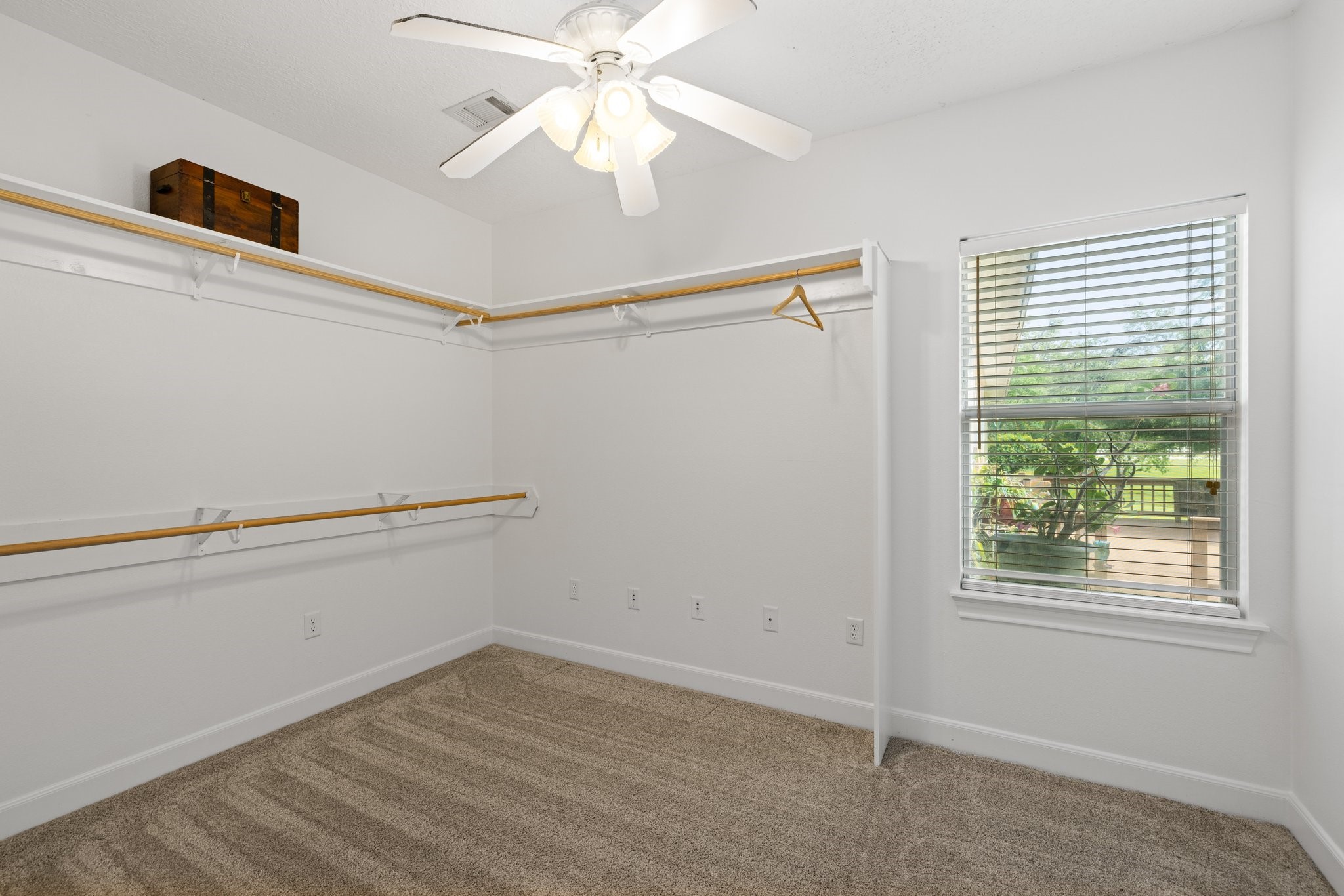 This room was made into a huge closet for the secondary bedroom. Plenty of room!!