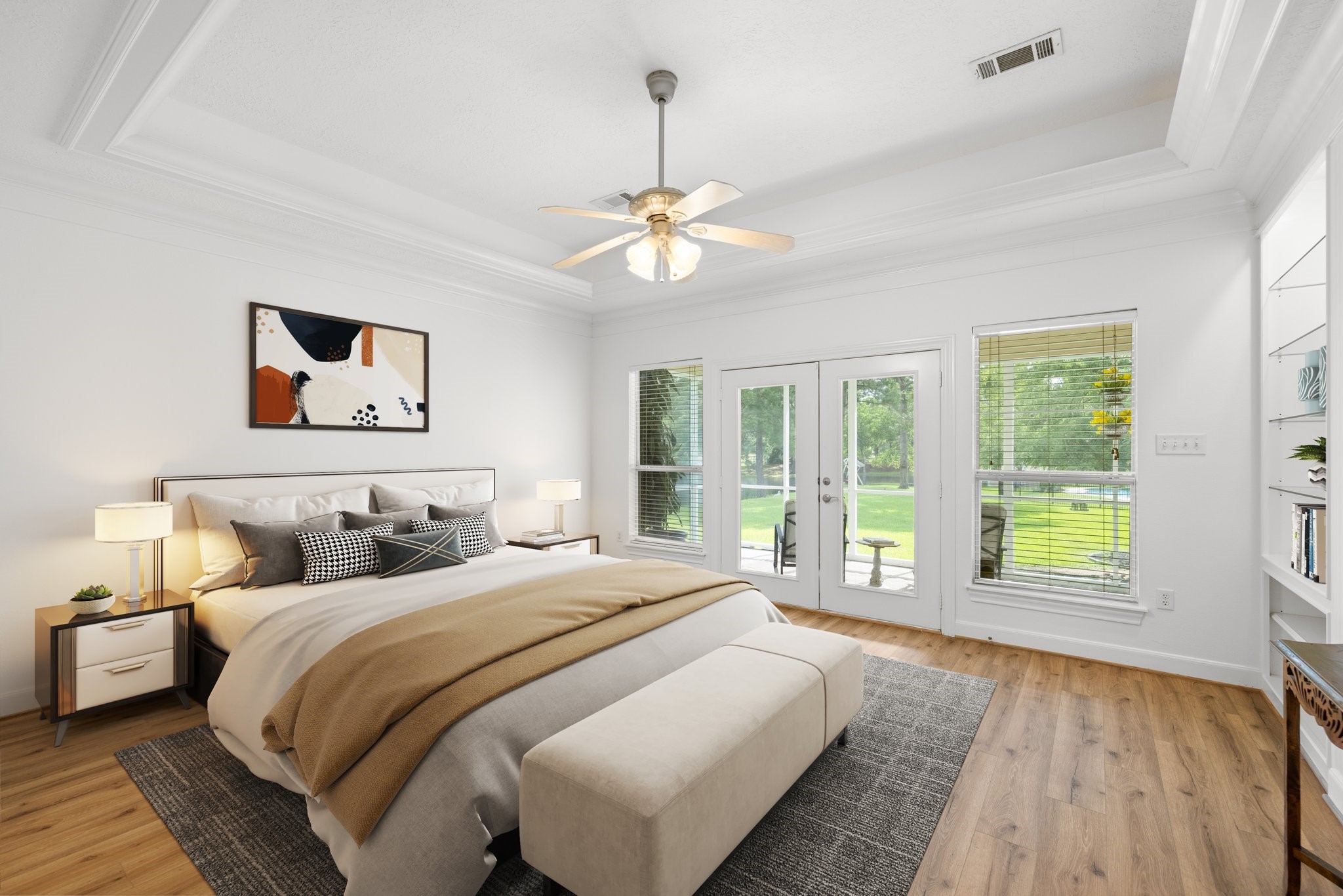 Transform this primary bedroom with these virtual staging ideas, showcasing its full potential for your own stylish decor and comfort.
