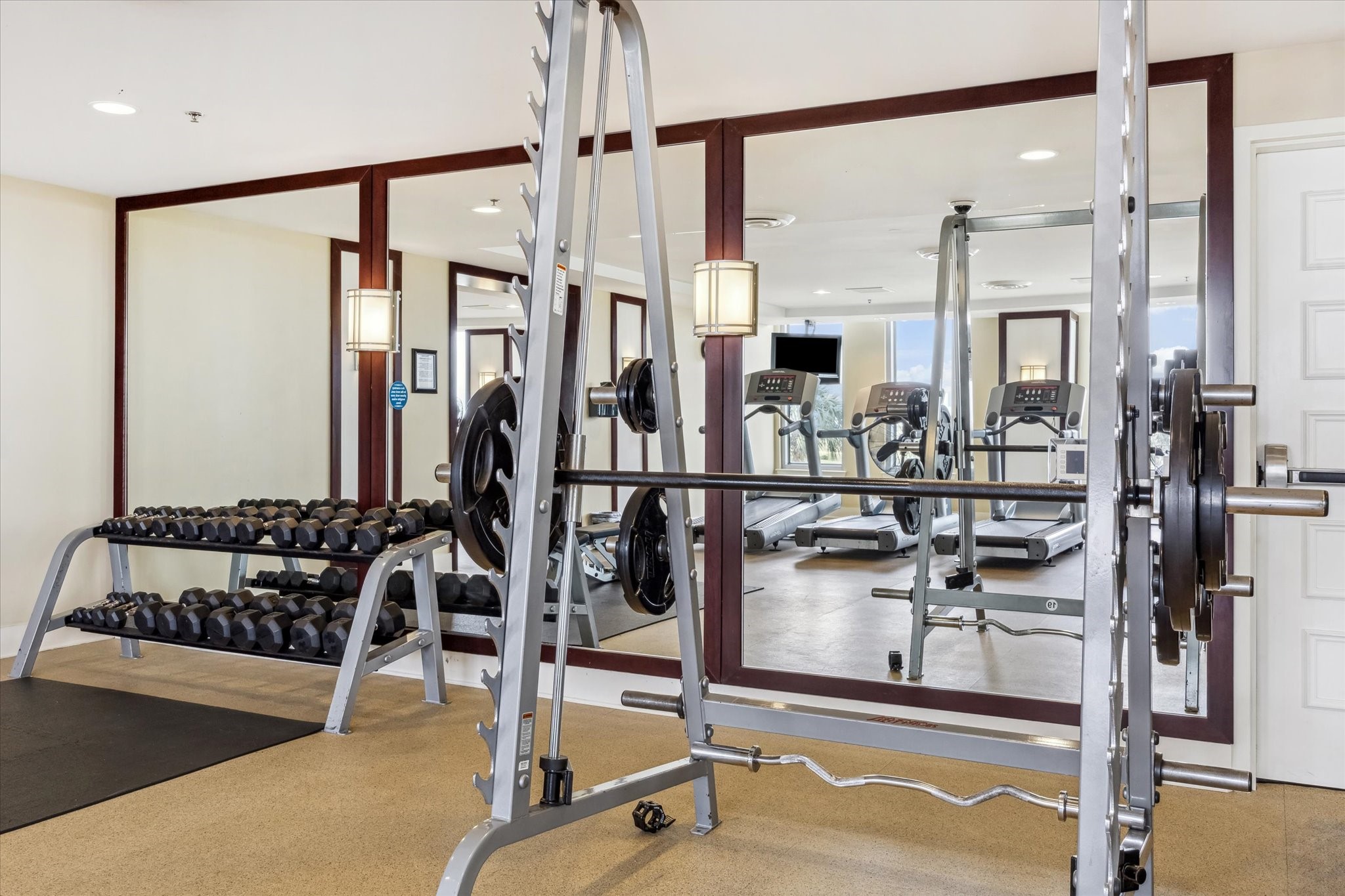 From strength training to cardio, the fitness center offers the equipment and flexibility to support an active coastal lifestyle.