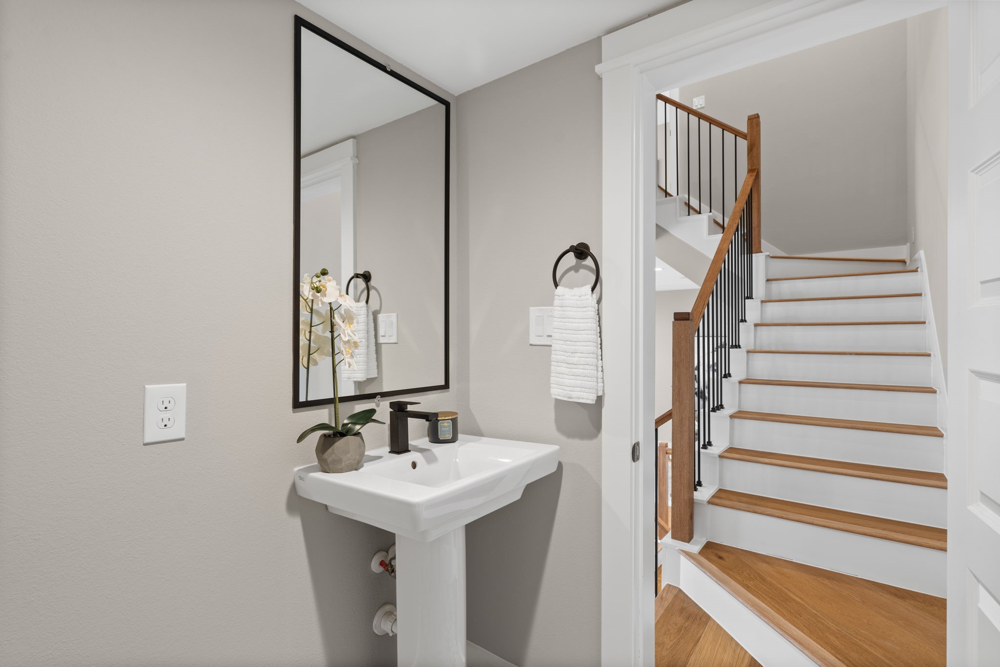 Half bathroom for your guests and convenience.