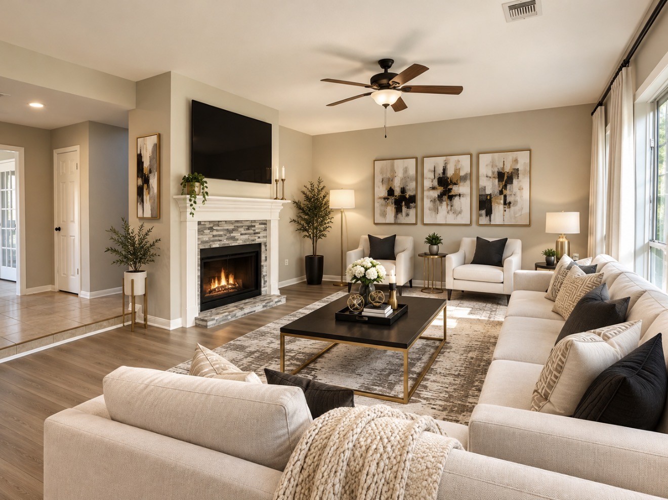 Living room *Digitally Staged*
