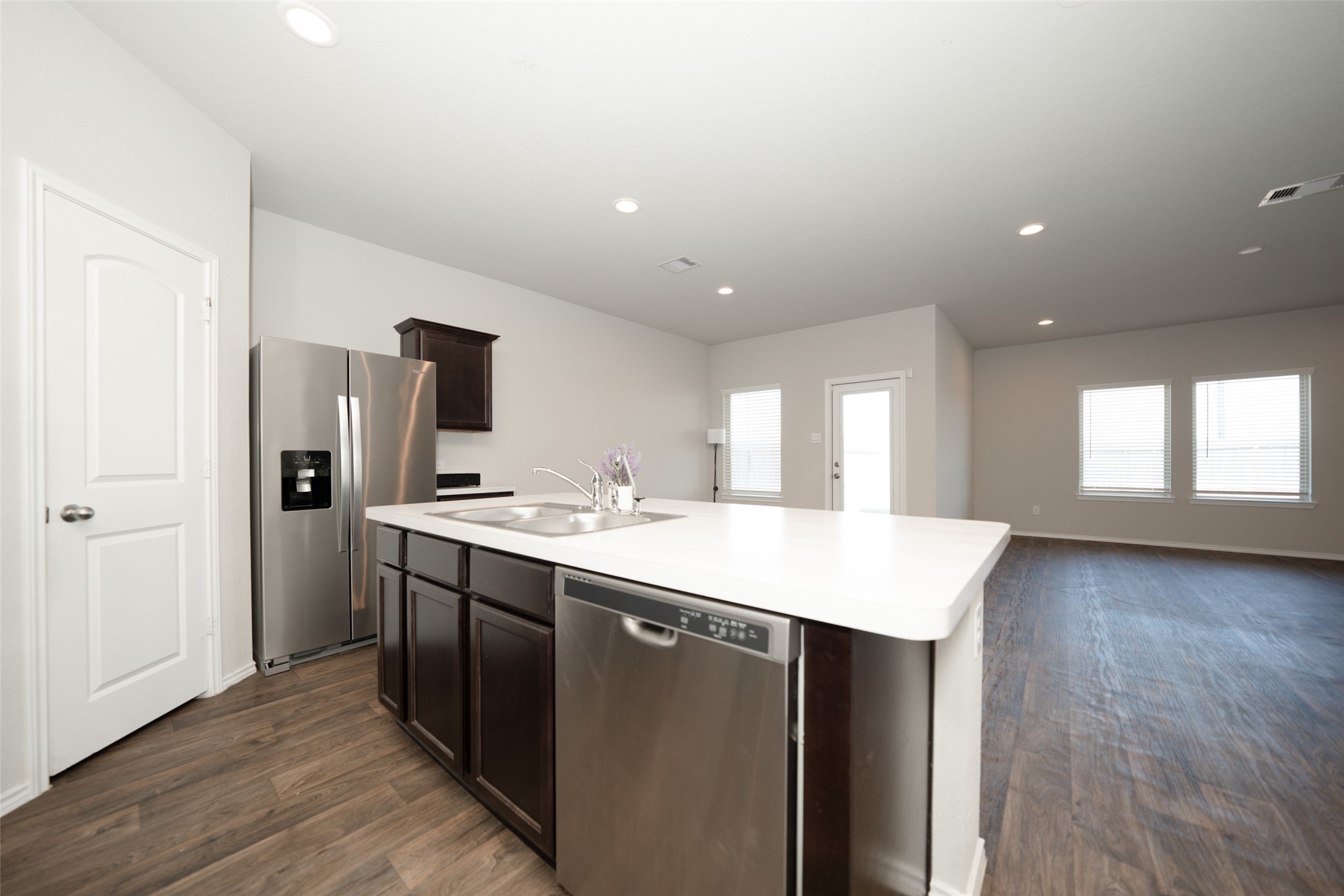 Open Concept to Living room and Dining Room
